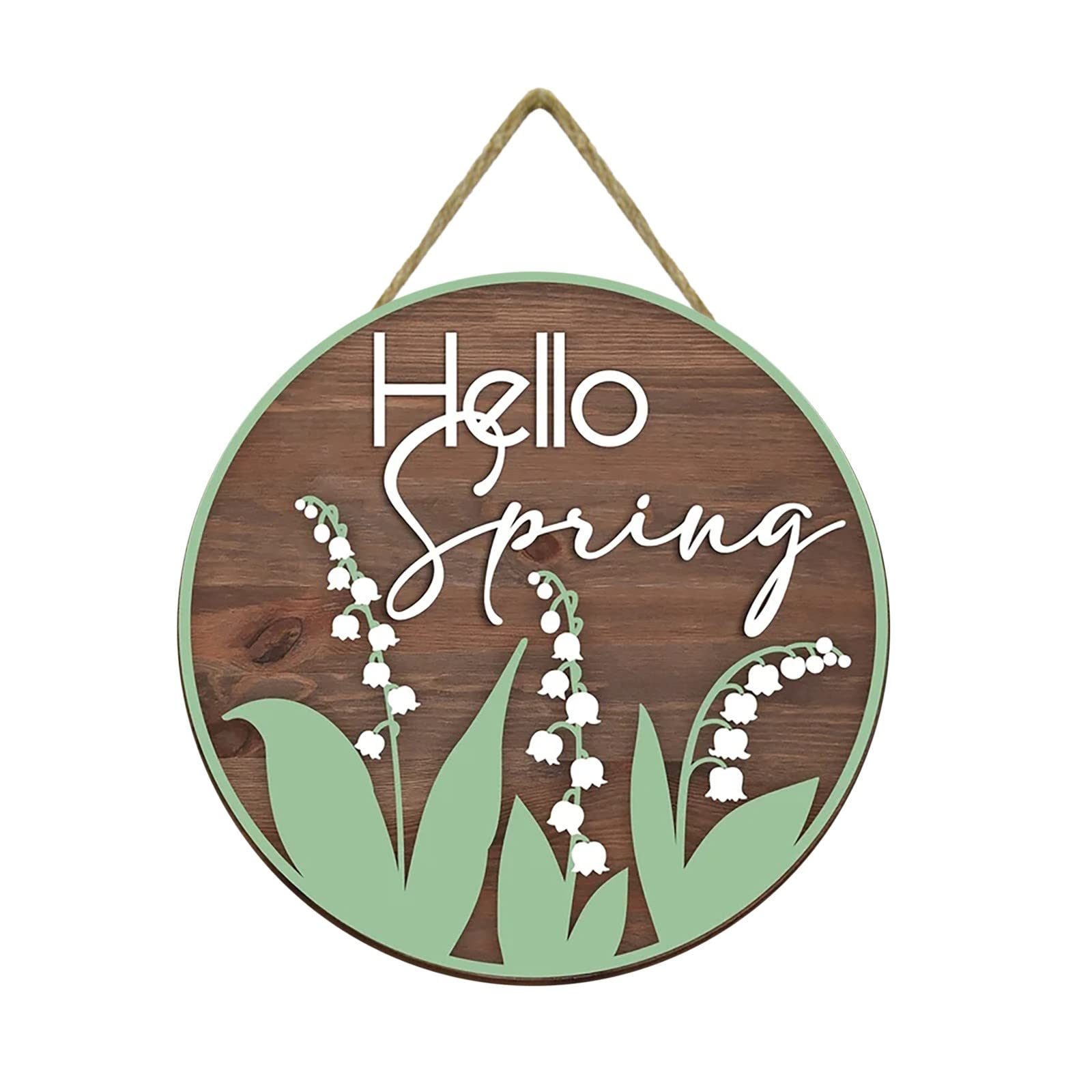 Happy Spring Easter House Number Sign - Outdoor Hanging Decoration for Front Door, Porch, or Garden - Easter Themed Address Plaque for Holiday Home Decor