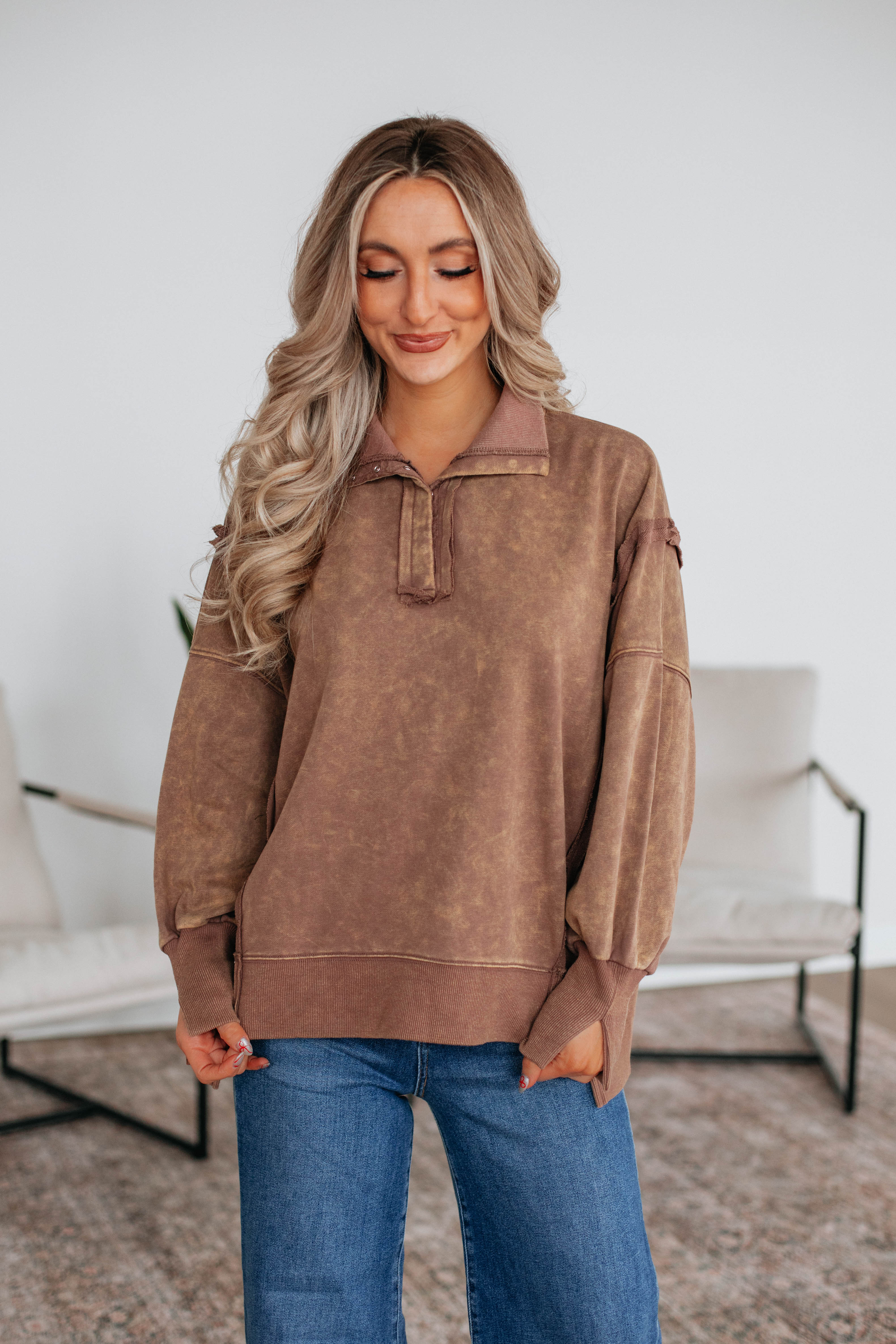 Isaiah Washed Pullover Hoodie - Soft & Cozy Mocha Brown Sweatshirt for Men & Women | Perfect for Casual Wear, Lounge & Outdoor Activities