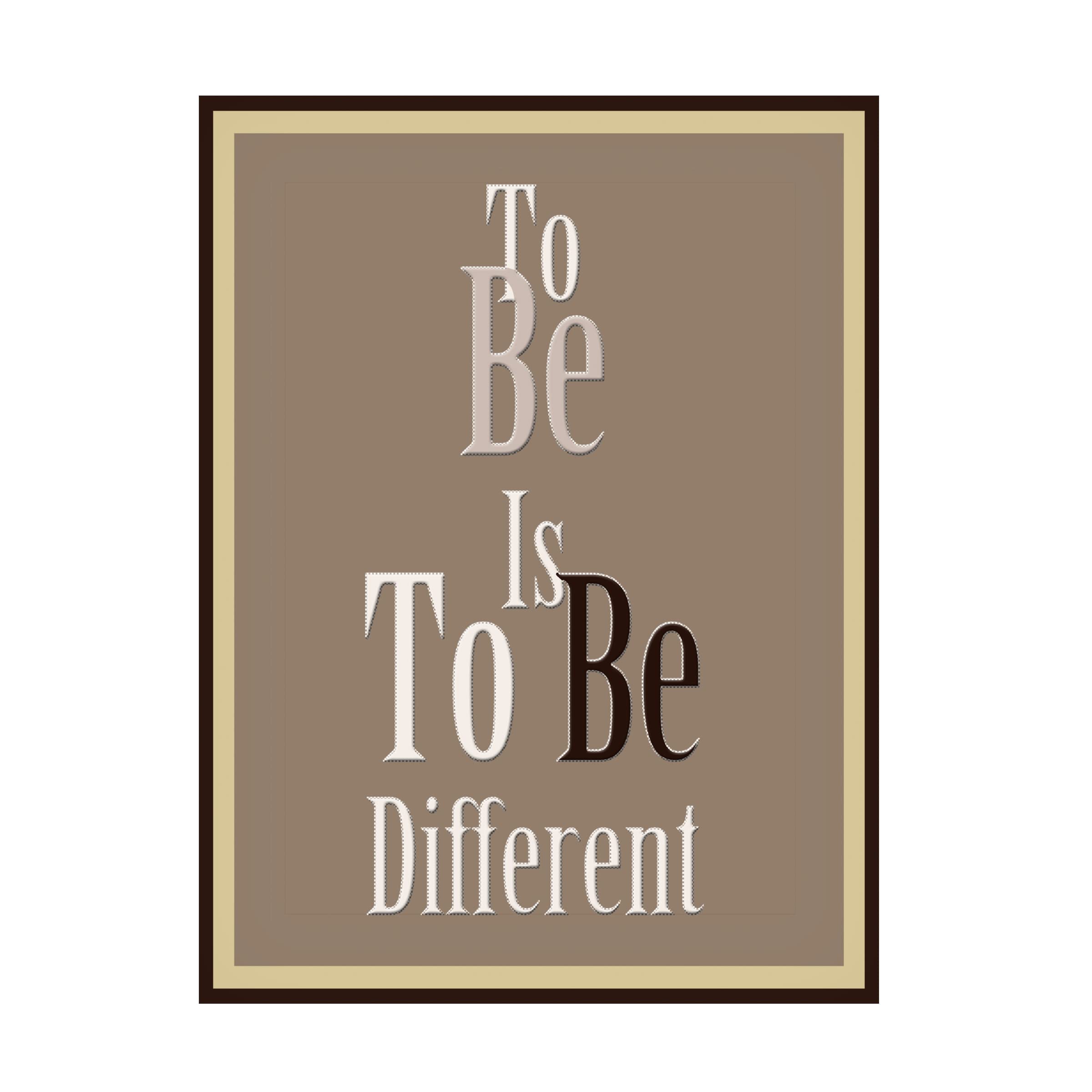 Trademark Fine Art 'To Be Word Art' Canvas Wall Decor by Richard Homawoo - Inspirational Home & Office Artwork for Living Room, Bedroom or Gift