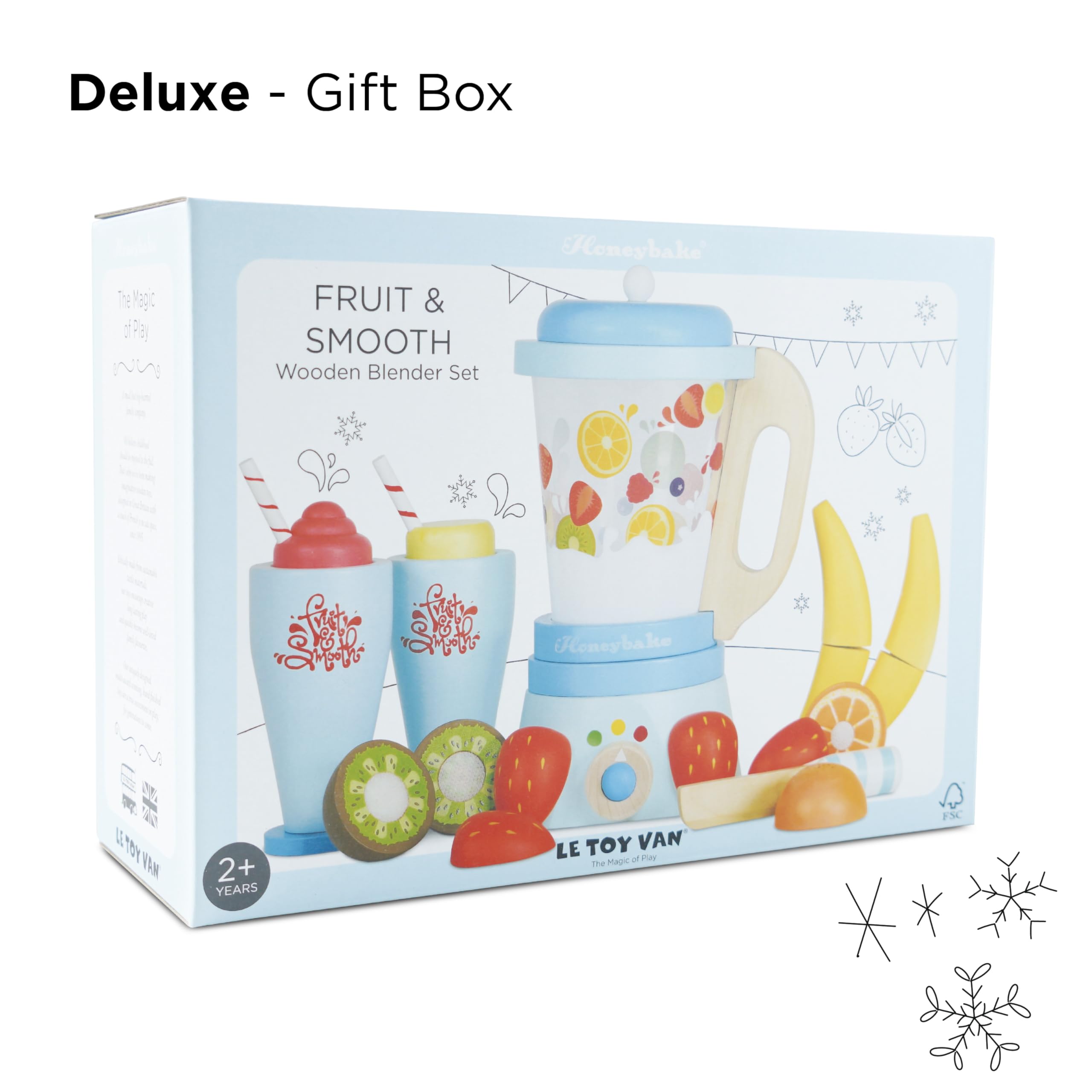 Premium Wooden Blender & Fruit Toy Set for Kids Ages 3+ | Pretend Play Kitchen