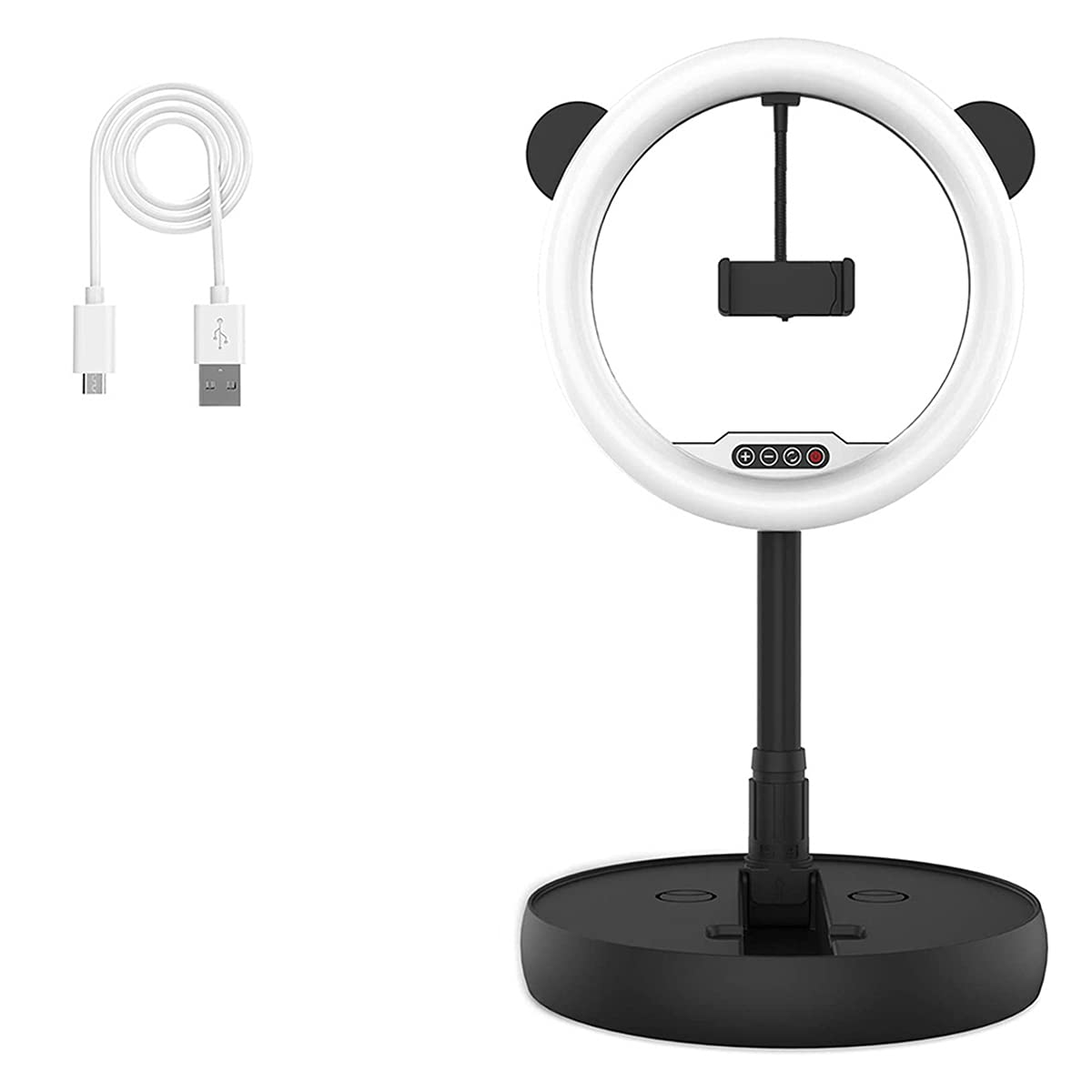 Portable Makeup Ring Light - 3 Colors, 10 Brightness for Streaming & Photography