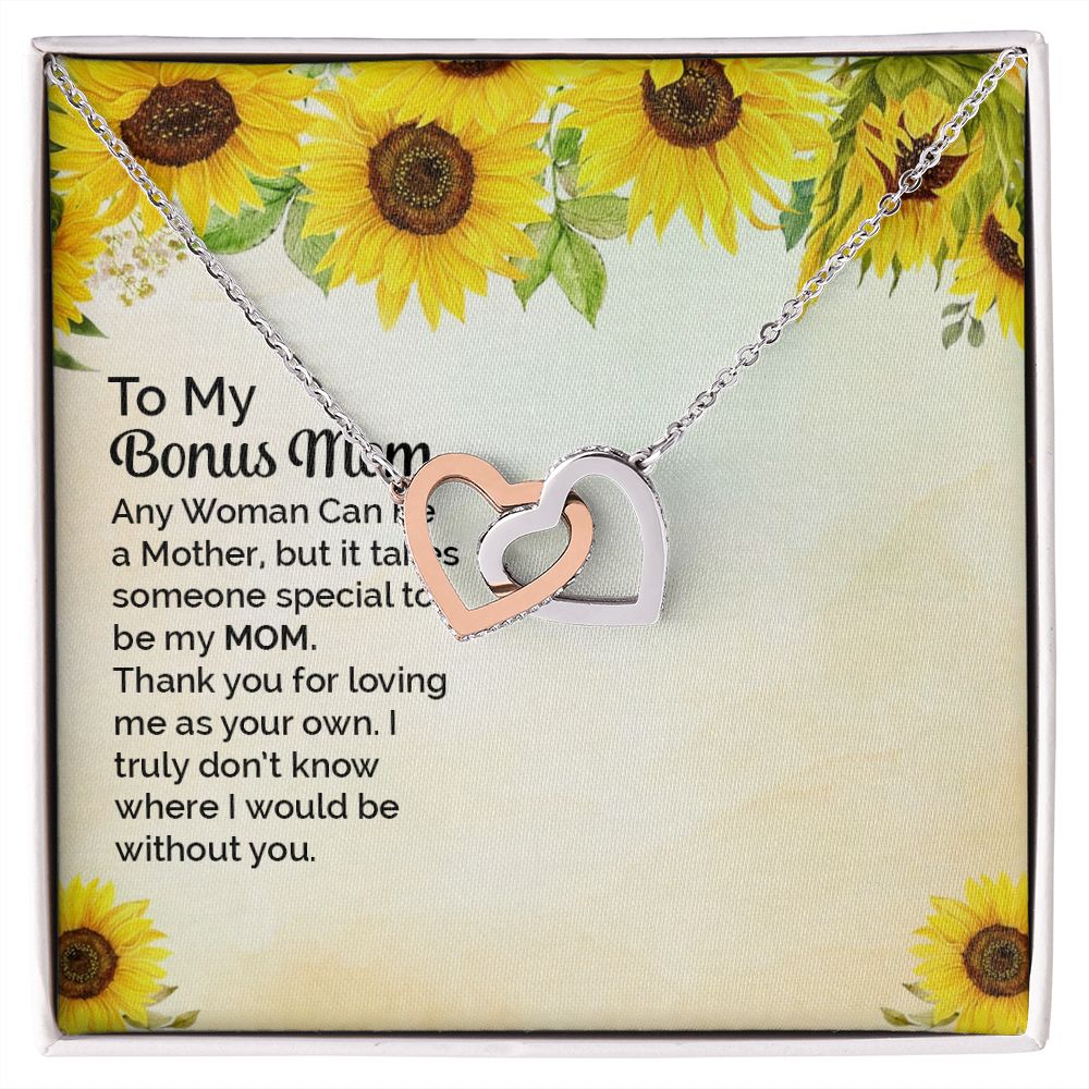 Interlocking Hearts Necklace - Thoughtful Gift for Step Mom & Bonus Mom | Perfect for Mother's Day, Birthday & Special Occasions