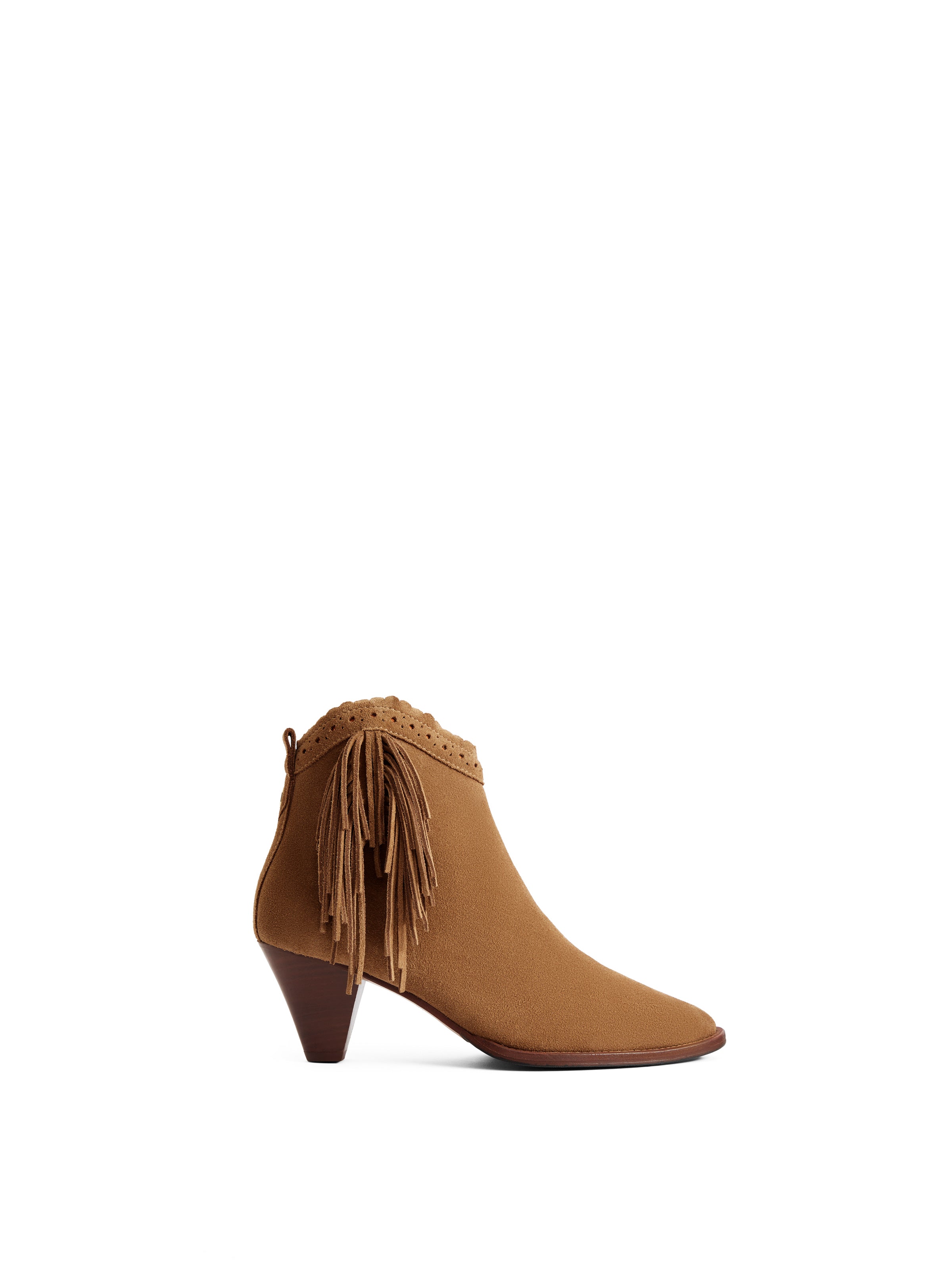 Regina Fringed Ankle Boots for Women - Tan Suede Western Cowgirl Boots - Perfect for Country Music Festivals & Fall Fashion Outfits