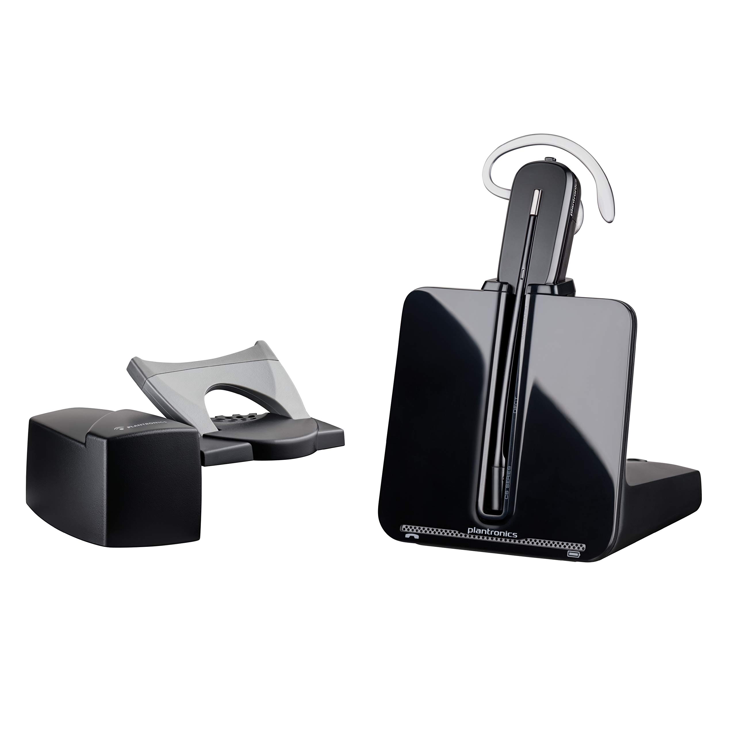 Plantronics CS540 Wireless DECT Headset with Lifter - Single Ear (Mono) Convertible Headset (3 Wearing Styles) for Desk Phones - Noise Canceling Microphone - Ideal for Office, Call Center & Remote Work