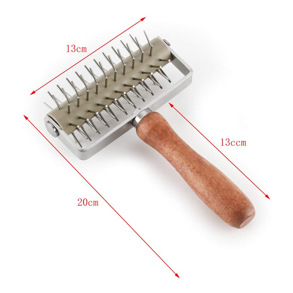 Pizza Dough Docker Roller - Professional Pastry Dough Spiked Roller for Homemade Baking, Prevents Air Bubbles in Pizza, Pie & Crackers | Perfect for Italian Cuisine, Home Bakeries & Restaurant Use