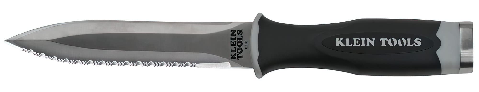 Klein Tools DK06 Serrated Stainless Steel Duct Knife with Sheath - Professional HVAC Cutting Tool for Flexible Duct & Duct Board | Perfect for HVAC Installations, Construction & DIY Projects