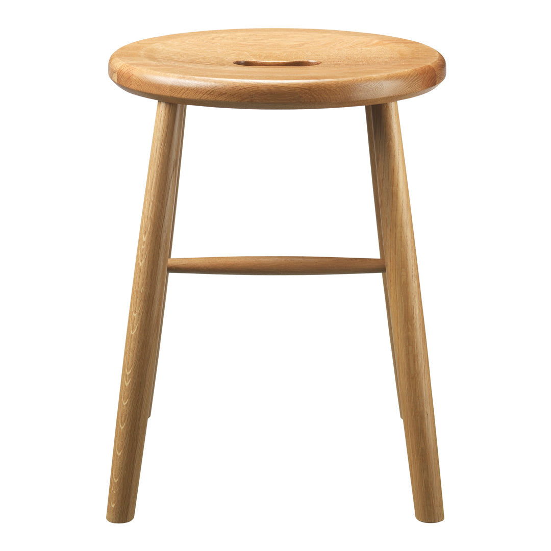 Borge Mogensen J27 Stool by FDB Mobler - Mid-Century Modern Oak Wood Bar Stool for Kitchen, Dining & Lounge Areas