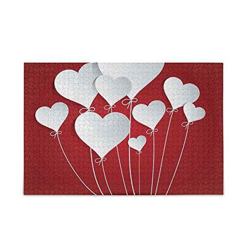 500 Piece Heart Balloon Jigsaw Puzzle for Adults - Challenging & Fun Puzzle Game for Relaxation, Stress Relief & Family Bonding