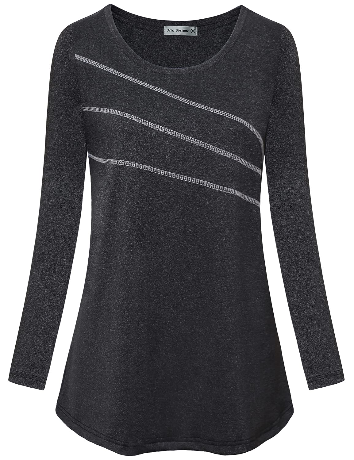 Miss Fortune Women's Active Workout Tops - Moisture Wicking Yoga Shirts for Running, Hiking & Gym - Breathable Fitness Tees for Women - Perfect for Yoga Classes, Outdoor Adventures & Cardio Workouts