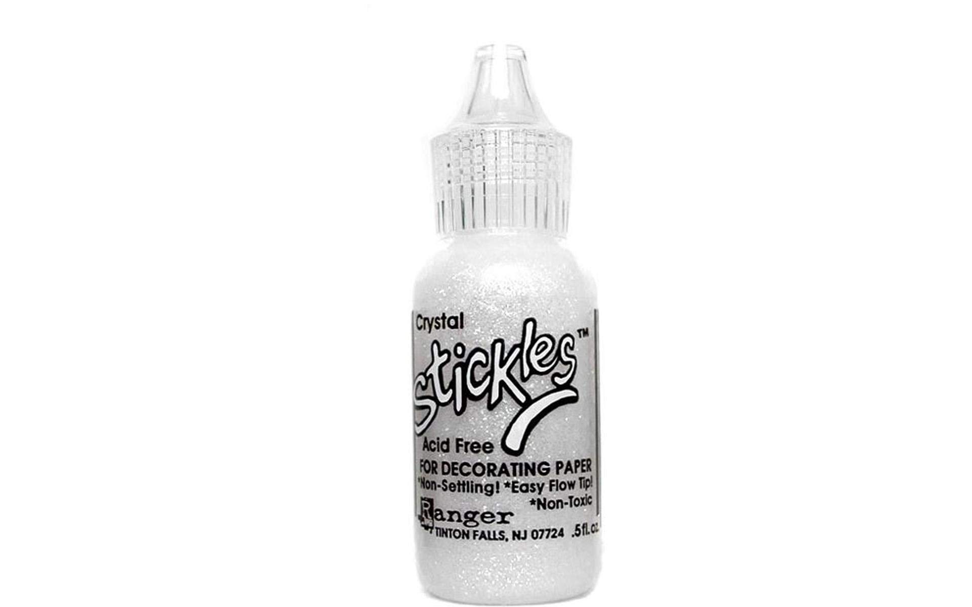 RANGER 1 Ounce Ice Stickles Glitter Glue - Crystal Ice for DIY Crafts, Scrapbooking & Card Making - Non-Toxic Sparkle Adhesive for Kids & Adults - Perfect for Holiday Decorations & School Projects