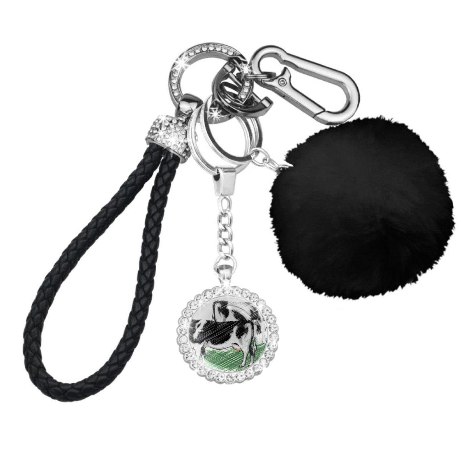 8Pcs Funny Cow Keychain Set - Cute Milk Cow Keychains for Women & Girls - Perfect for Keychains, Bags, Backpacks & Gifts