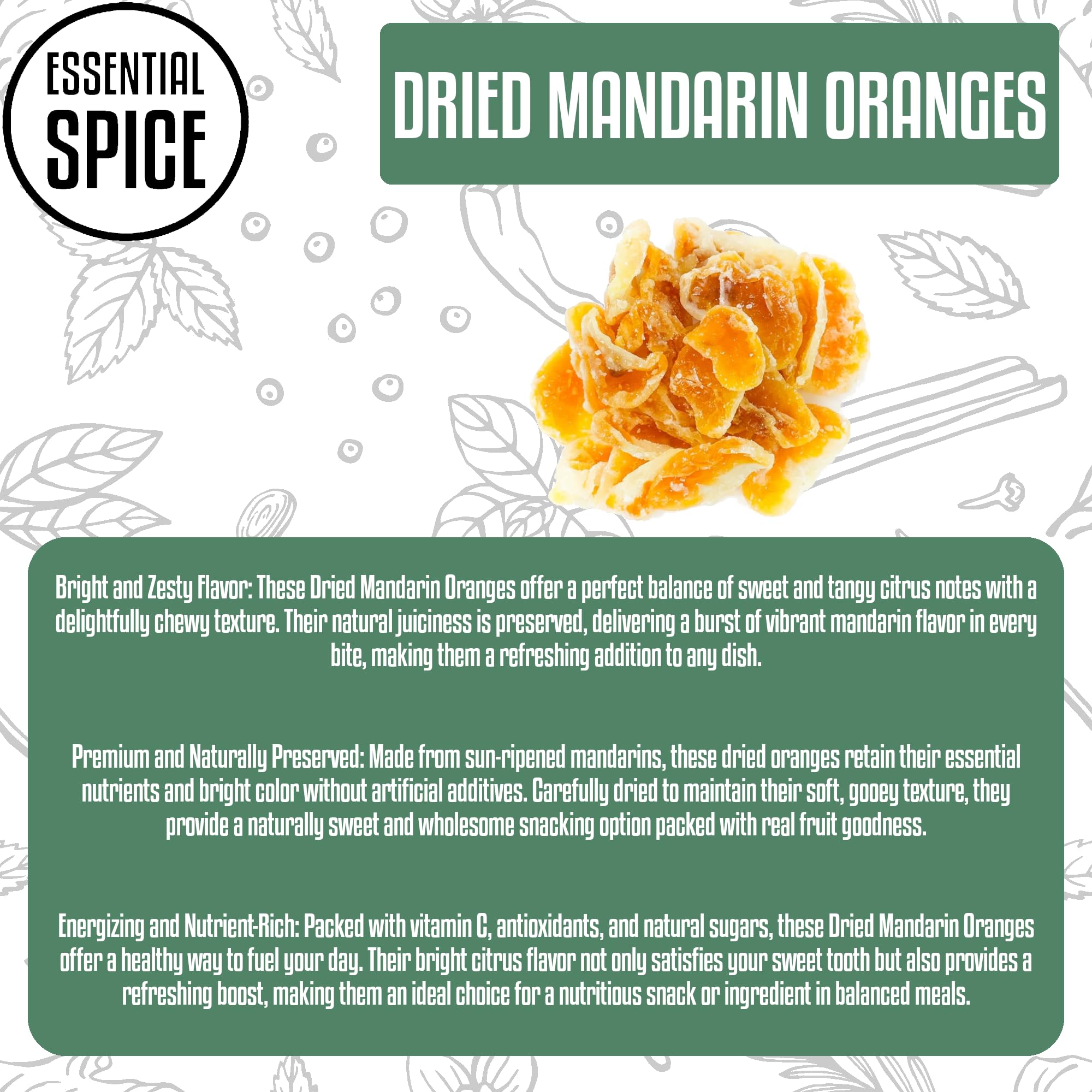 Premium Dried Mandarin Orange Slices, 25 Lb – Soft, Chewy & Naturally Sweet – Perfect for Baking, Snacks & Salad Toppings – Gourmet Citrus Flavor – Ideal for Smoothie Bowls, Yogurt Parfaits & Holiday Recipes