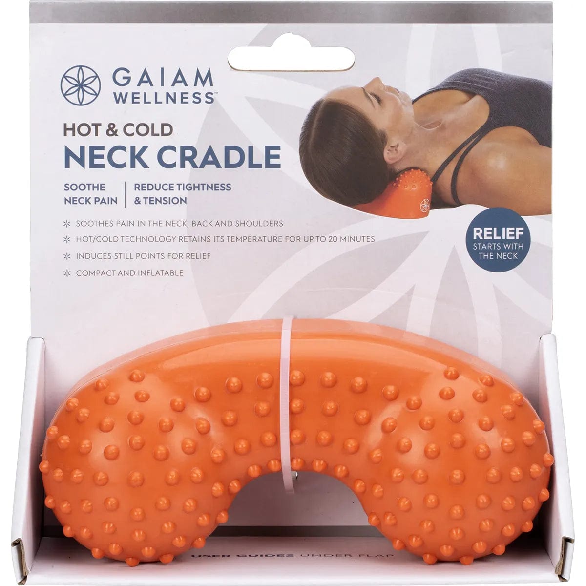 GAIAM Hot & Cold Neck Cradle - Reusable Therapy Wrap for Neck Pain Relief & Muscle Relaxation - Perfect for Office, Travel & Home Use