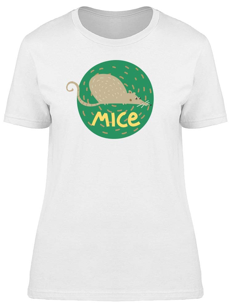 Cartoon Mouse Circle Graphic T-Shirt for Women - Casual & Cute Everyday Wear