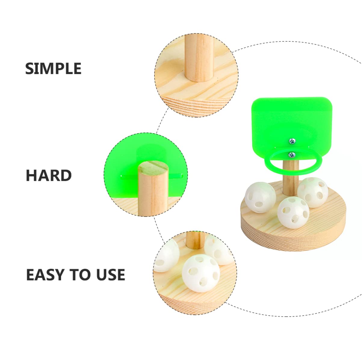 Balacoo 2 Sets Bird Basketball Toy - Parrot Shooting Hoop & Chew Training Toy for Small Birds - Interactive Plastic Puzzle Activity for Parakeets, Cockatiels, Lovebirds - Perfect for Cage Play & Mental Stimulation