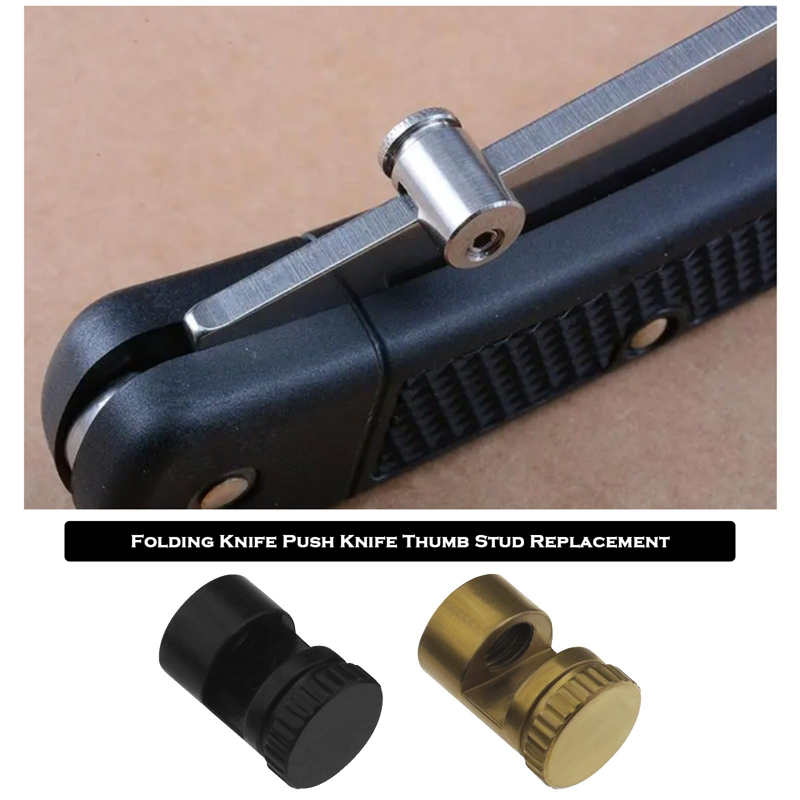 Buck 110 Thumb Stud Replacement Kit - 3-Piece Universal Thumb Tacks Set with Hex Wrench (2.5mm-3mm) | Knife Maintenance & DIY Repair Accessories for Outdoor Enthusiasts & Collectors