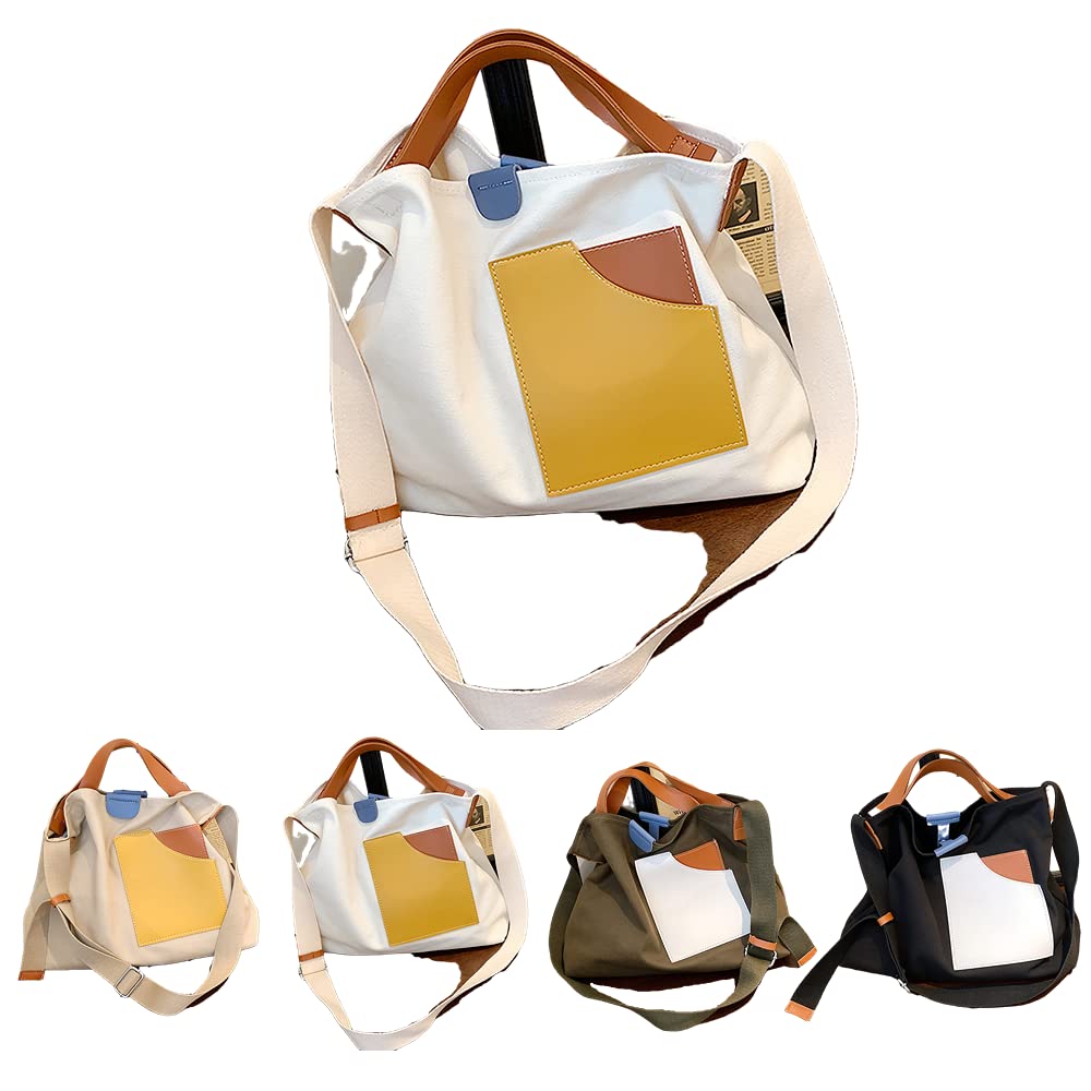 Stylish Women's Large Canvas Tote Bag - Fashionable Shoulder Handbag for Shopping, Work & Travel | Cute Aesthetic Design, Durable & Spacious | Perfect for Daily Use, Beach Trips & Office Commute