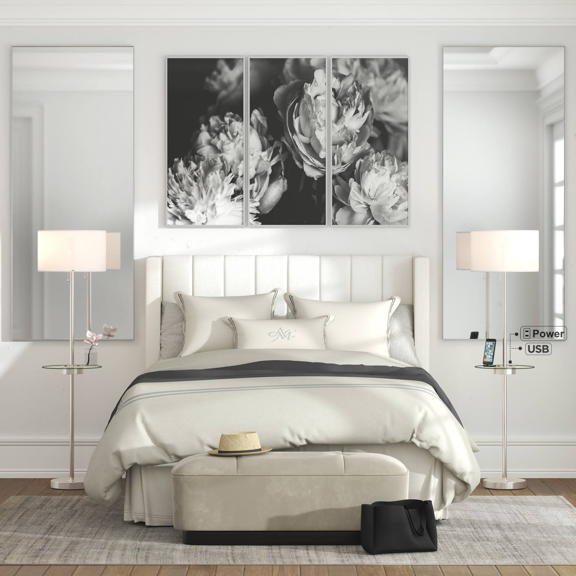 360 Lighting Caper Modern Floor Lamps Set of 2 - 60.5