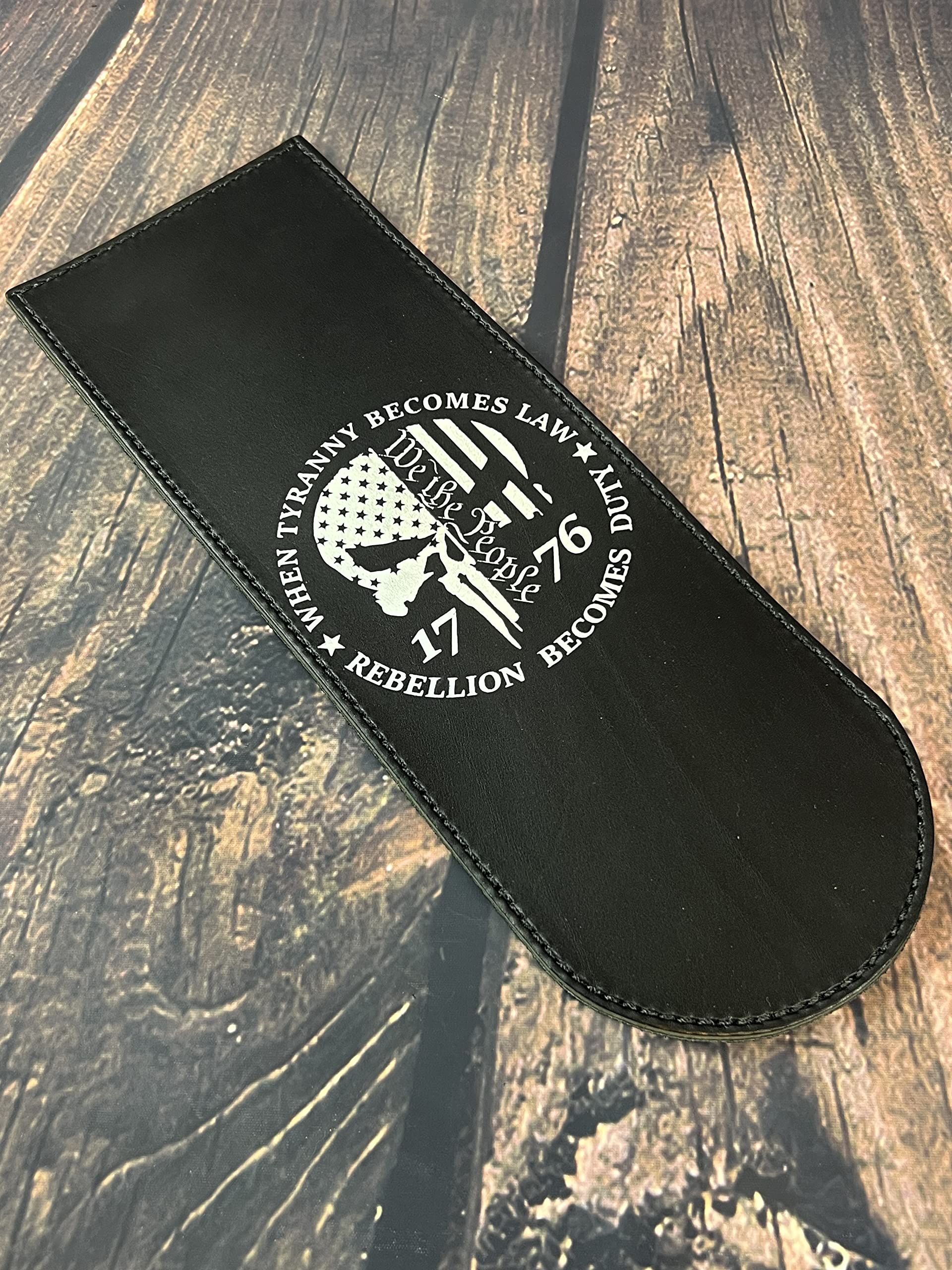 Harley Davidson Motorcycle Leather Black Fender Panel Bib - 1 Hole Design for Custom Bike Accessories | Perfect for Biker Style & Motorcycle Shows