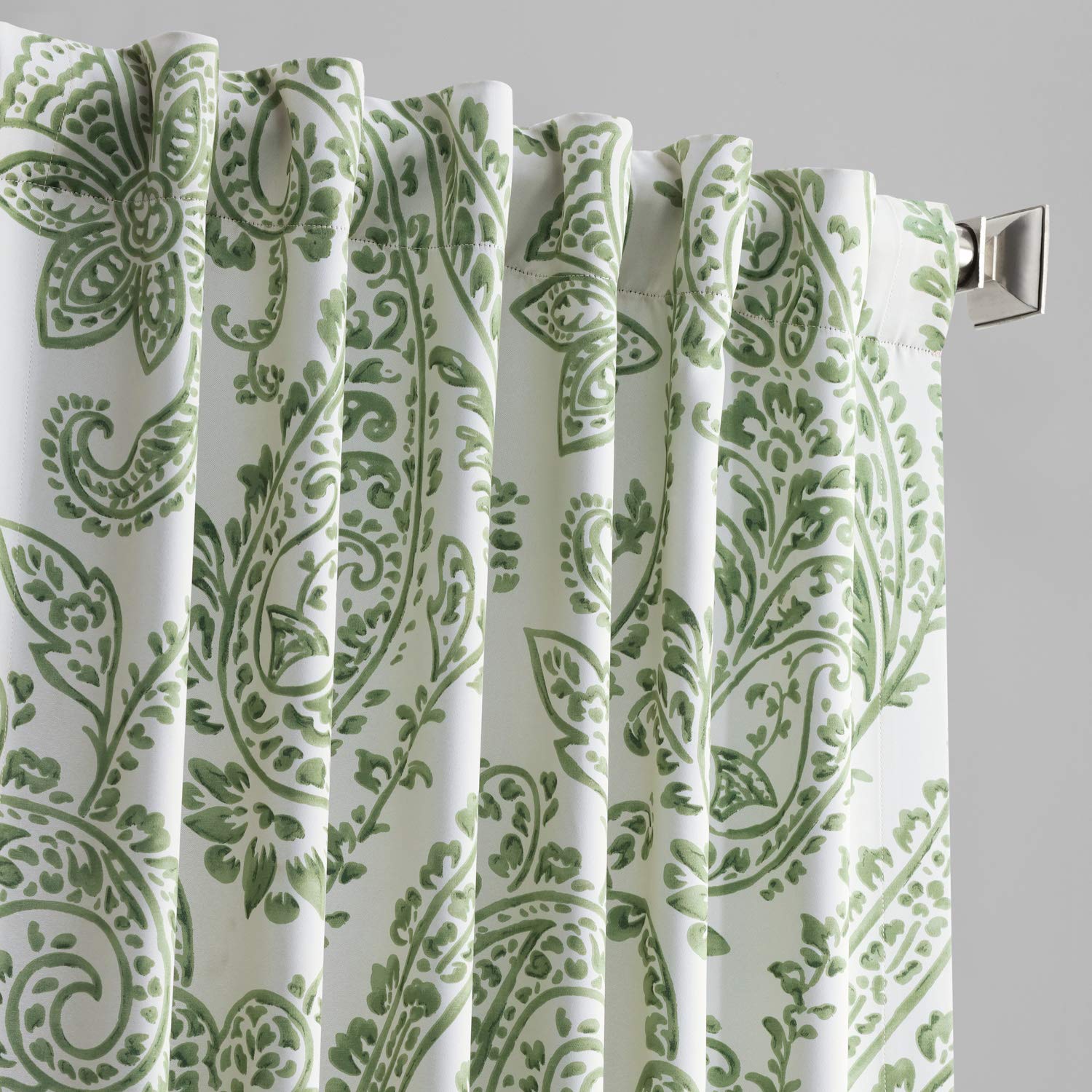 HPD Half Price Drapes Floral Printed Rod Pocket Blackout Curtains - 50