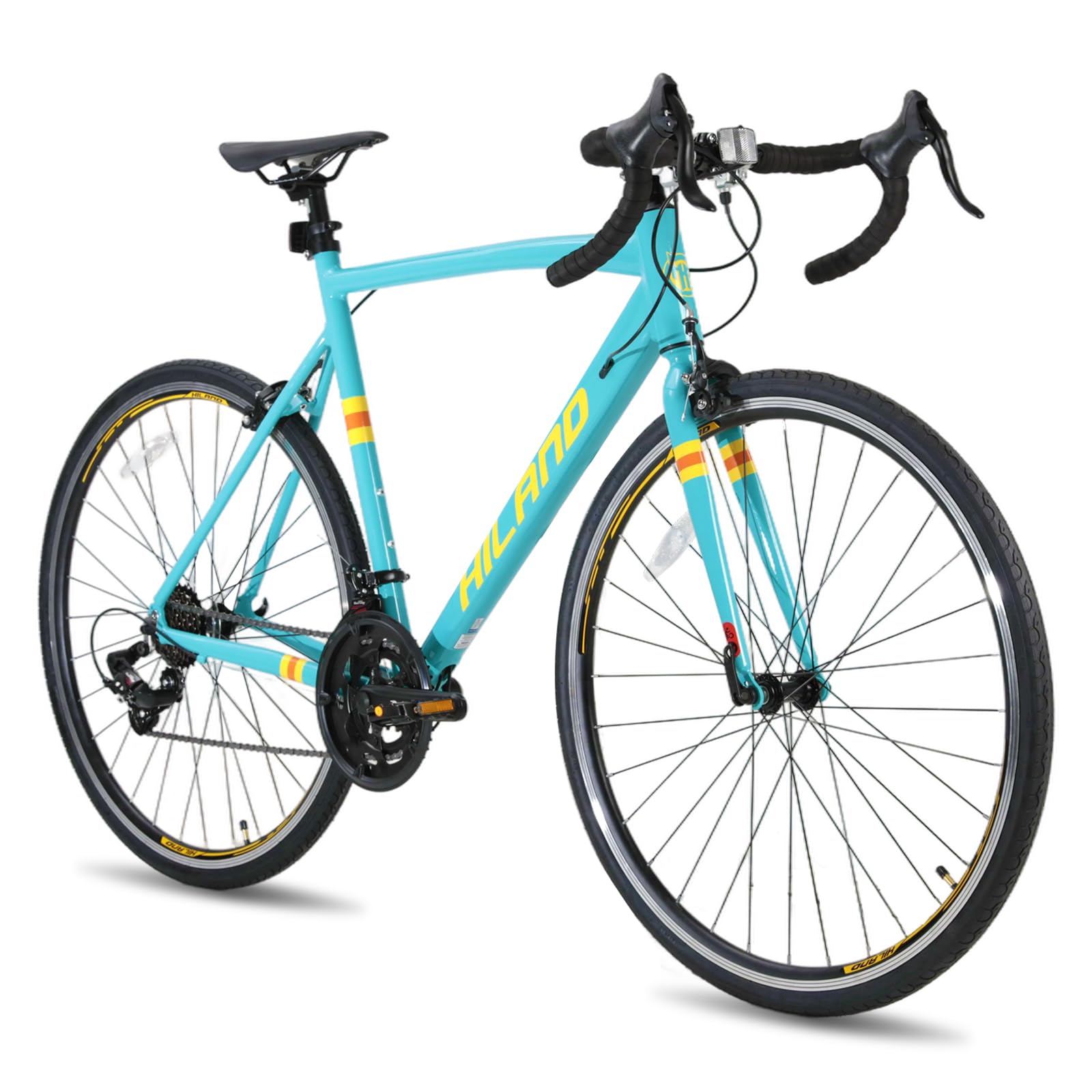 HILAND 700c Road Bike 14-Speed Aluminum Frame Lightweight Racing Bicycle for Men & Women - Perfect for City Commuting, Fitness & Outdoor Cycling Adventures