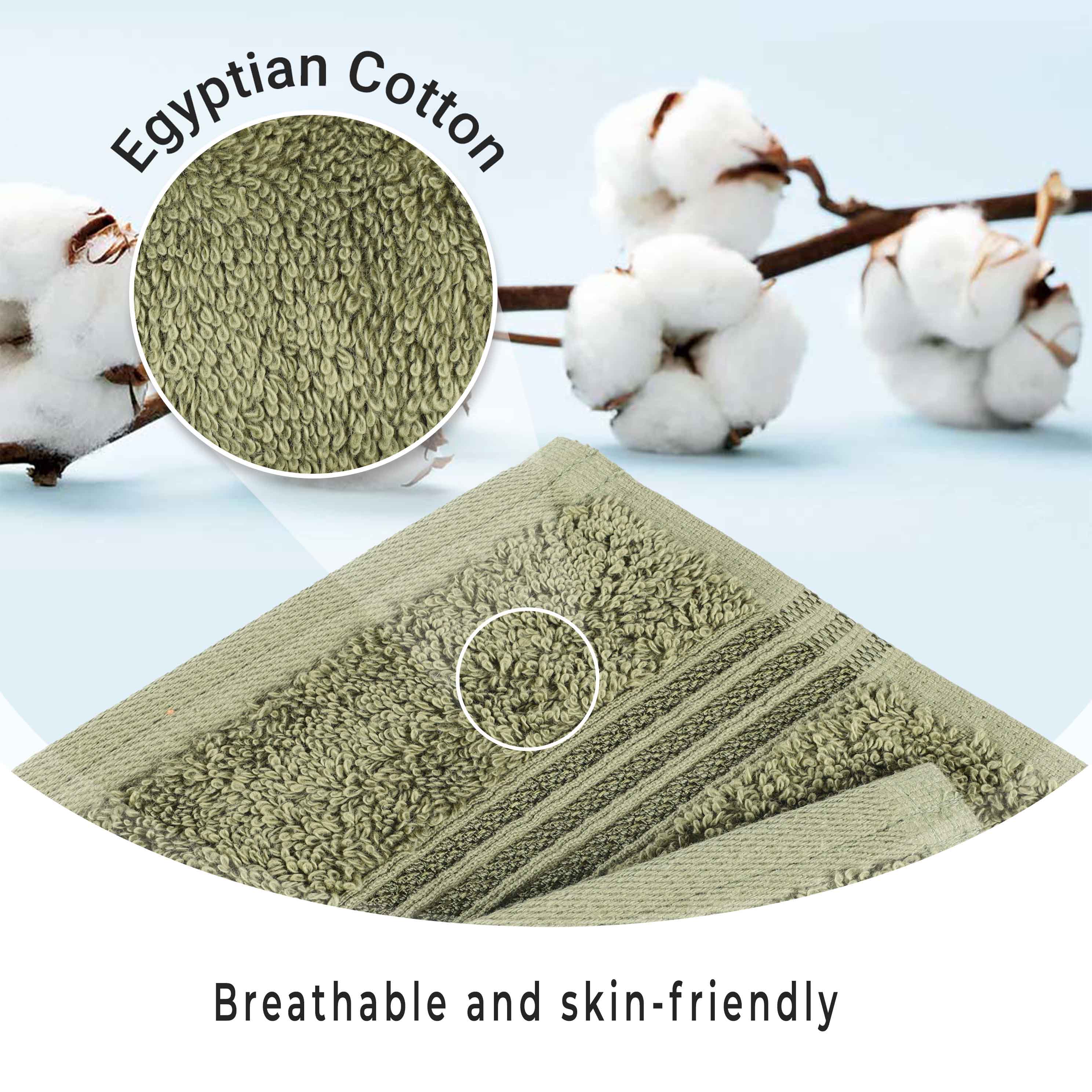 Premium Egyptian Cotton 9-Piece Bath Towel Set - Ultra Soft, Highly Absorbent, Quick-Drying - Perfect for Spa, Bathroom & Luxury Home Use