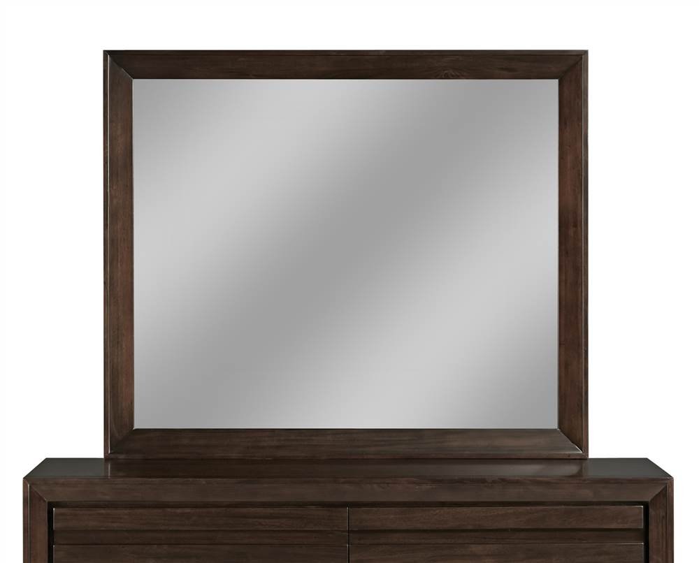 Modus Furniture Element Mirror - Chocolate Brown Wall Mirror for Living Room, Bedroom & Entryway - Elegant Home Decor & Functional Mirror for Vanity, Hallway & Dressing Area