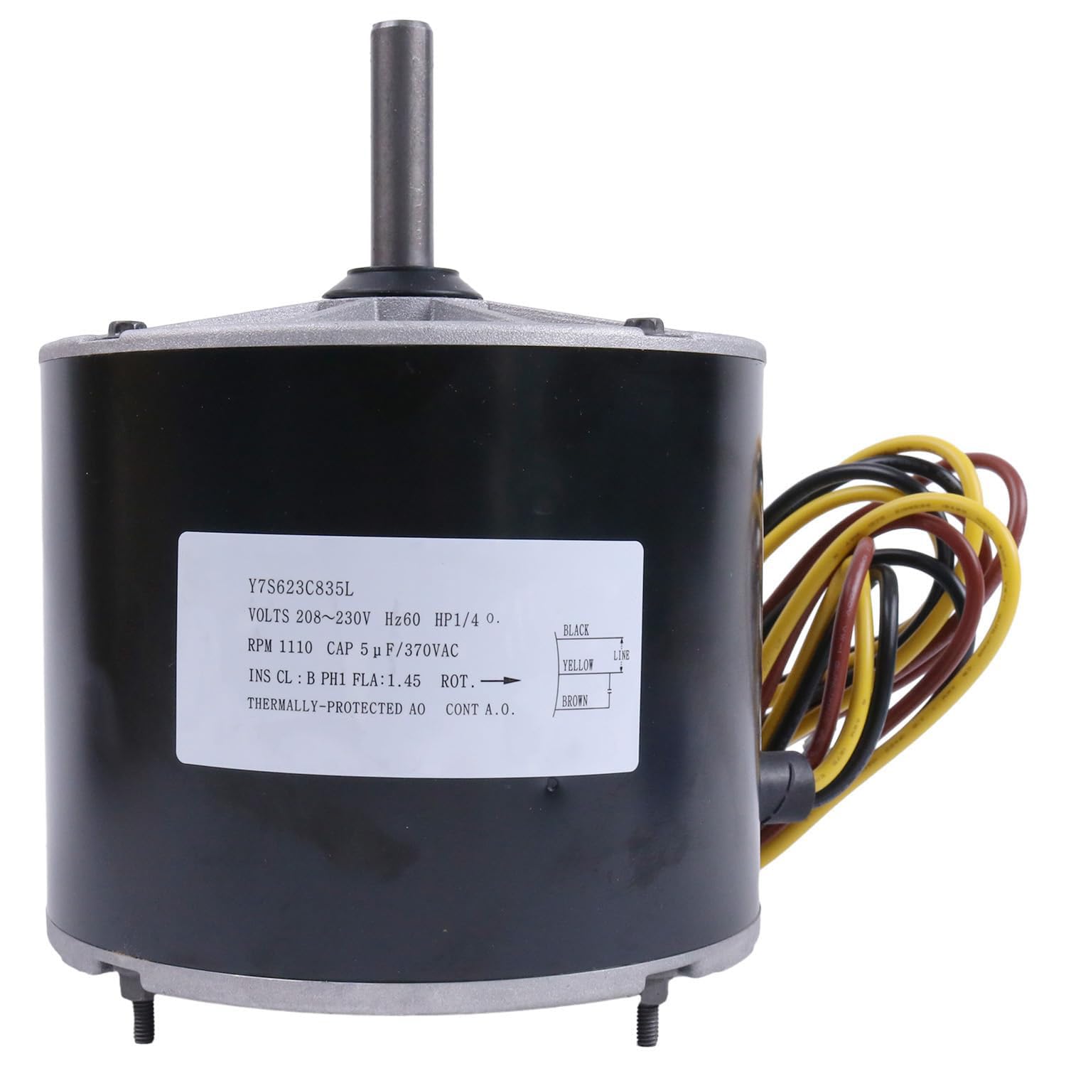 AIVWUMOT 1/4 HP Condenser Fan Motor 208-230V Y7S623C835L - Replacement for Zhongshan Broad-Ocean HC39GE226, HC39CQ230, HB39GQ230, HC39GQ230, 1185924, 20409 - Ideal for HVAC Systems, Air Conditioners & Refrigeration Units