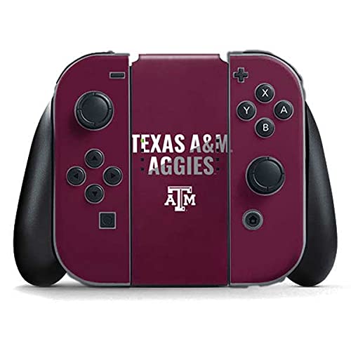 Officially Licensed Texas A&M Aggies Gaming Skin for Nintendo Switch Joy-Con Controllers - Custom Decal Sticker for College Fans | Perfect for Game Nights & School Spirit Events