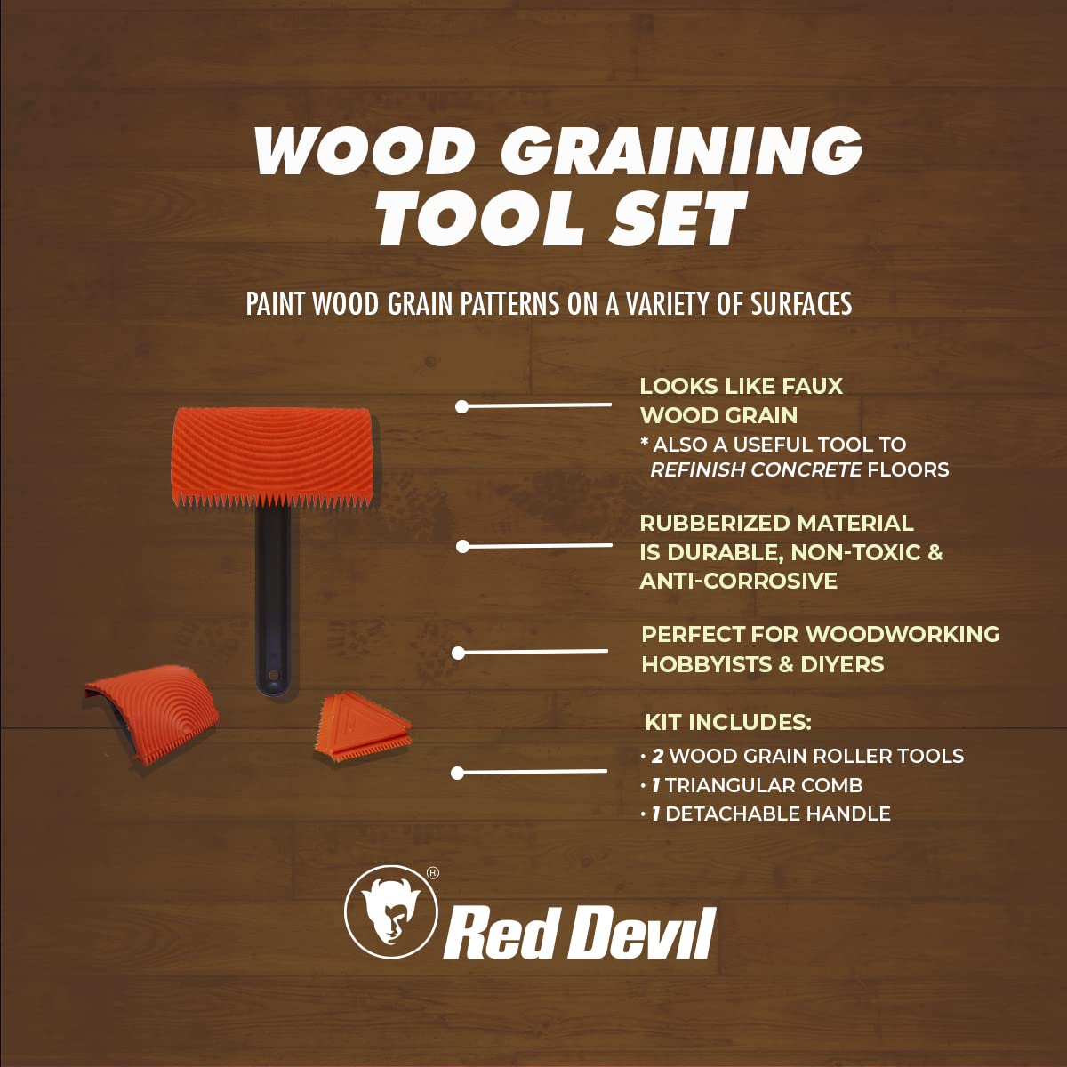 Graining Tool for Wood & Metal - DIY & Professional Use
