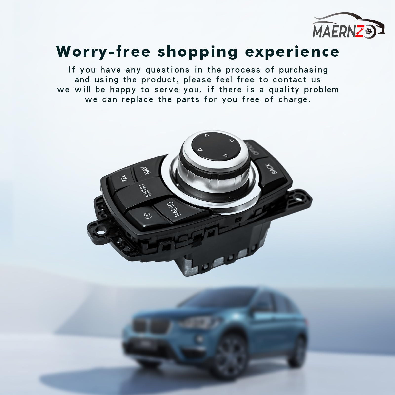 BMW 5 7 Series X3 F01 F02 F03 F04 Multimedia Switch Controller Joystick - 10-PIN Replacement for 65829206444 65829206446 9206446 - Perfect for Car Audio Navigation & Dashboard Control