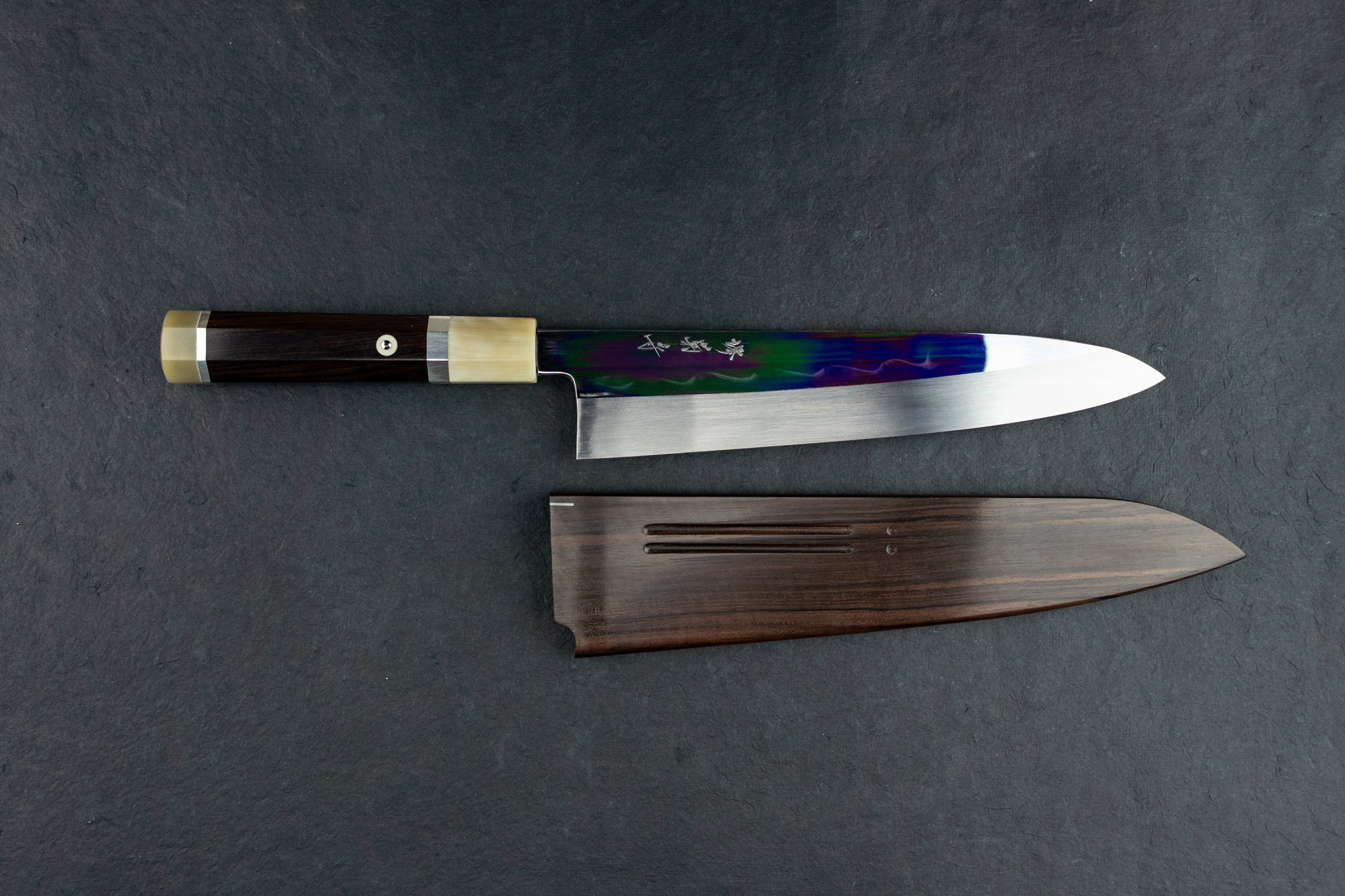 Premium Sakai Kikumori Shiroichi Kyomen Sakachoji Honyaki Gyuto 240mm Japanese Chef Knife - High-Carbon Steel, Razor Sharp Blade for Sushi, Meat & Vegetable Cutting - Perfect for Professional Chefs & Home Cooking