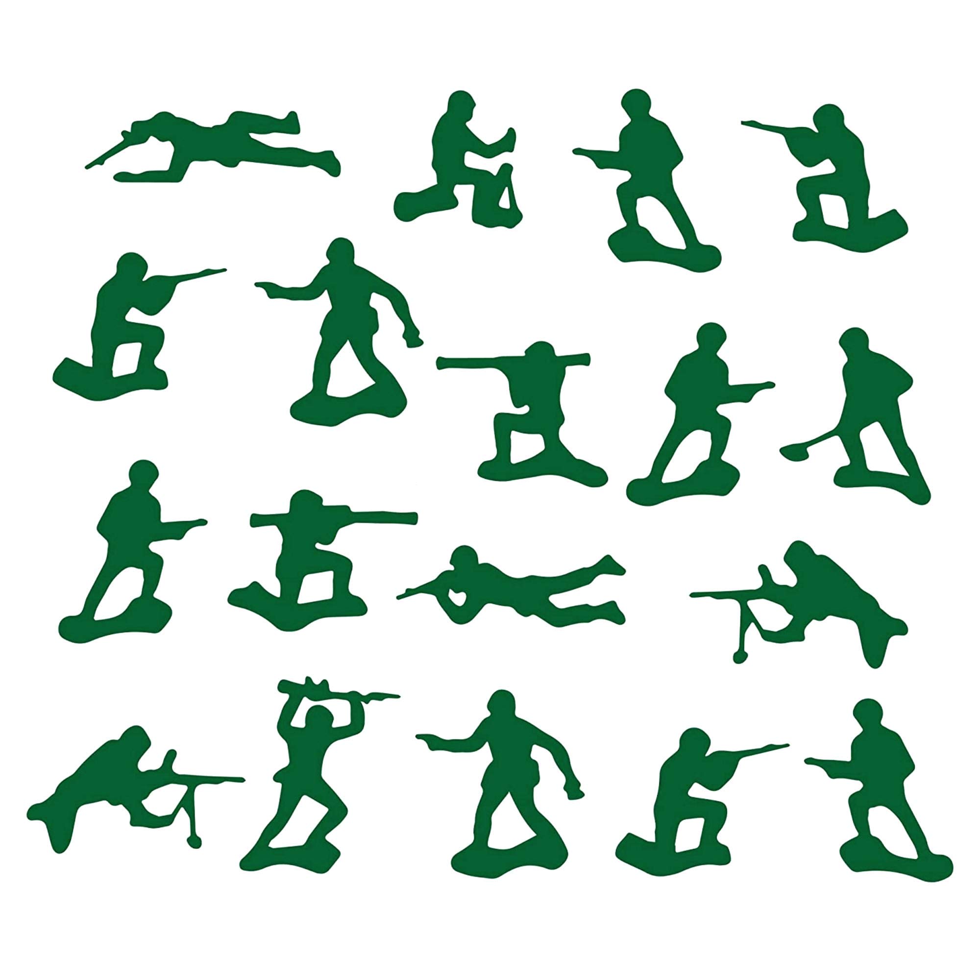 Army Men Toy Soldiers Wall Decals - Removable Vinyl Stickers for Kids Room Decor | Perfect for Boys Bedroom, Playroom & Nursery Wall Art