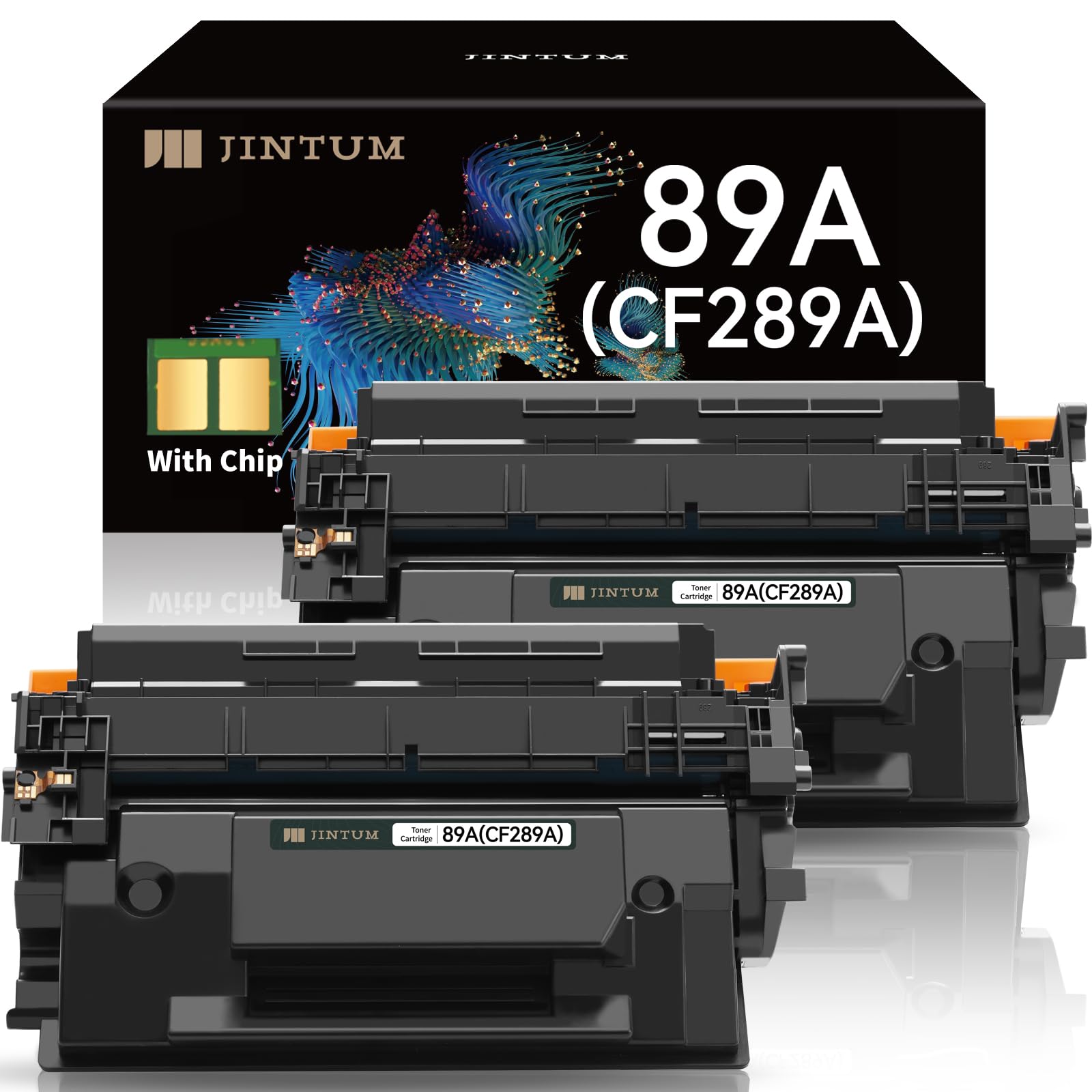 JINTUM 89A Compatible Black Toner Cartridge Replacement for HP 89A/89X/89Y CF289A/CF289X/CF289Y - Works with HP Enterprise M507/M507n/M507dn/M507x MFP & M528dn/M528f/M528c/M528z/M528 Printers (Pre-Installed Chip) - Ideal for Office Printing & High-Volume Business Documents