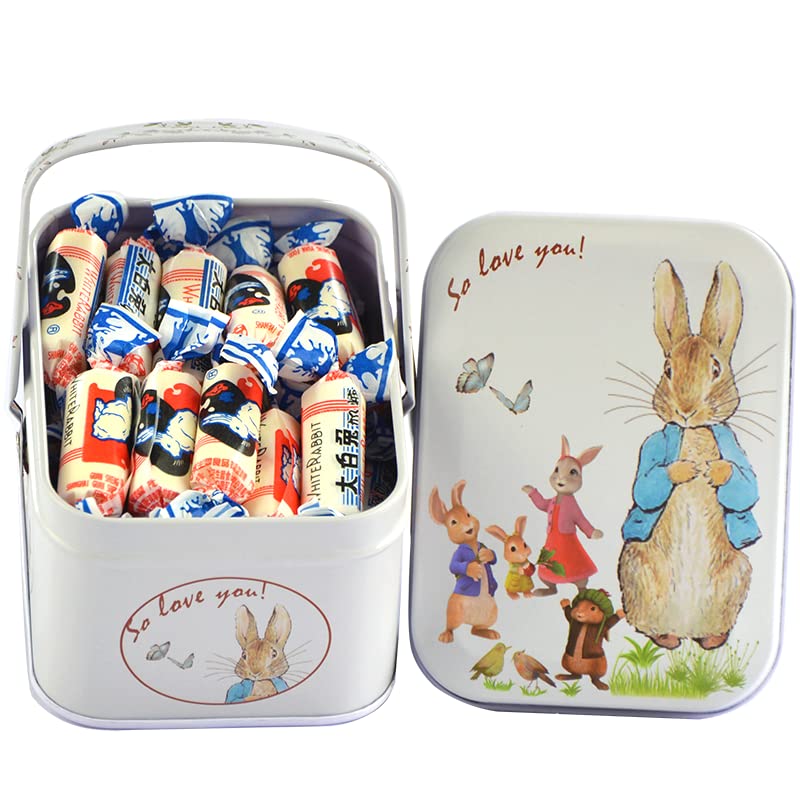 White Rabbit Toffee Candy Gift Box - 170g (6oz) Classic Chinese Milk Candy, Perfect for Easter Gifts, Birthday Presents & Holiday Treats