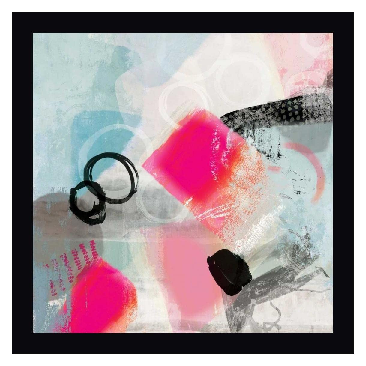 Rush by PI Studio - 24x24 Inch Framed Canvas Wall Art Print with Black Wood Frame - Ready to Hang for Living Room, Bedroom, Office Decor