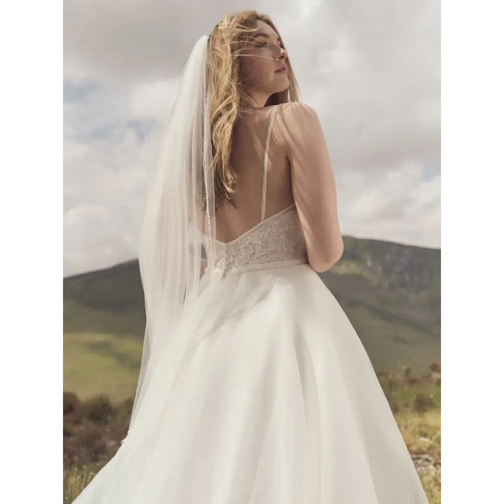 Rebecca Ingram Desia Veil - Elegant Wedding Veil for Brides | Perfect for Church Ceremonies, Outdoor Weddings & Formal Events