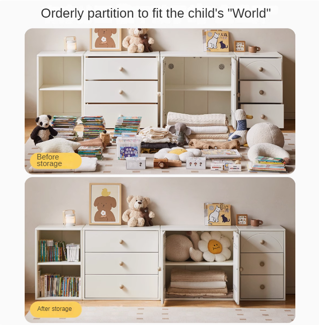 Pine Solid Wood Cream Kids Dresser with 5 Drawers - Nursery Storage Cabinet for Baby Clothes & Toys - Perfect for Bedroom, Playroom & Daycare Organization