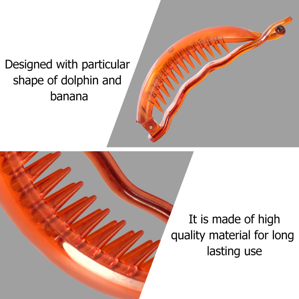 Minkissy Large Banana Hair Clips - 4Pcs Non-Slip Vertical & Horizontal Ponytail Holder for Women, Perfect for Fishtail Braids, Workouts, and Everyday Hairstyles