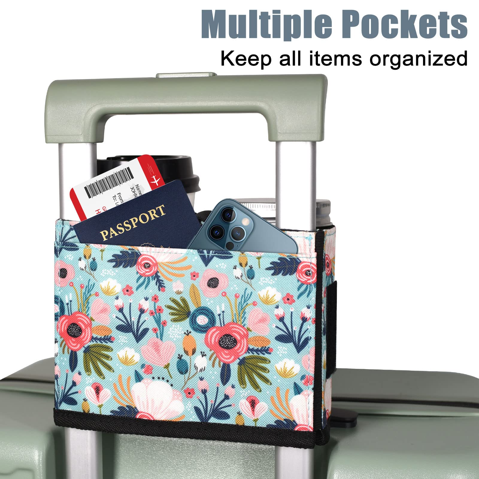 ACdream Luggage Cup Holder - Portable Suitcase Drink Carrier for Travel | Hands-Free Water & Coffee Caddy Attachment | Perfect Flight Attendant Gift & Airplane Travel Accessory | Ideal for Airport, Commuting & Daily Use