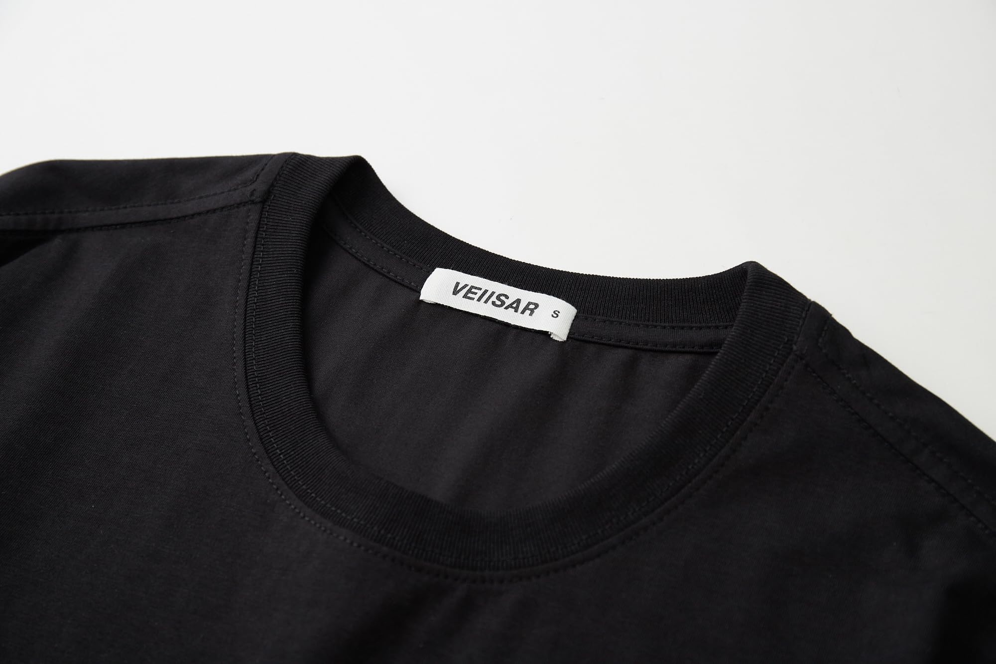 VEIISAR Men's Wash T-Shirt - Short Sleeve Crew Neck Classic Fitted Tee Shirt for Men | Casual Wear, Everyday Outfits, Gym & Lounge