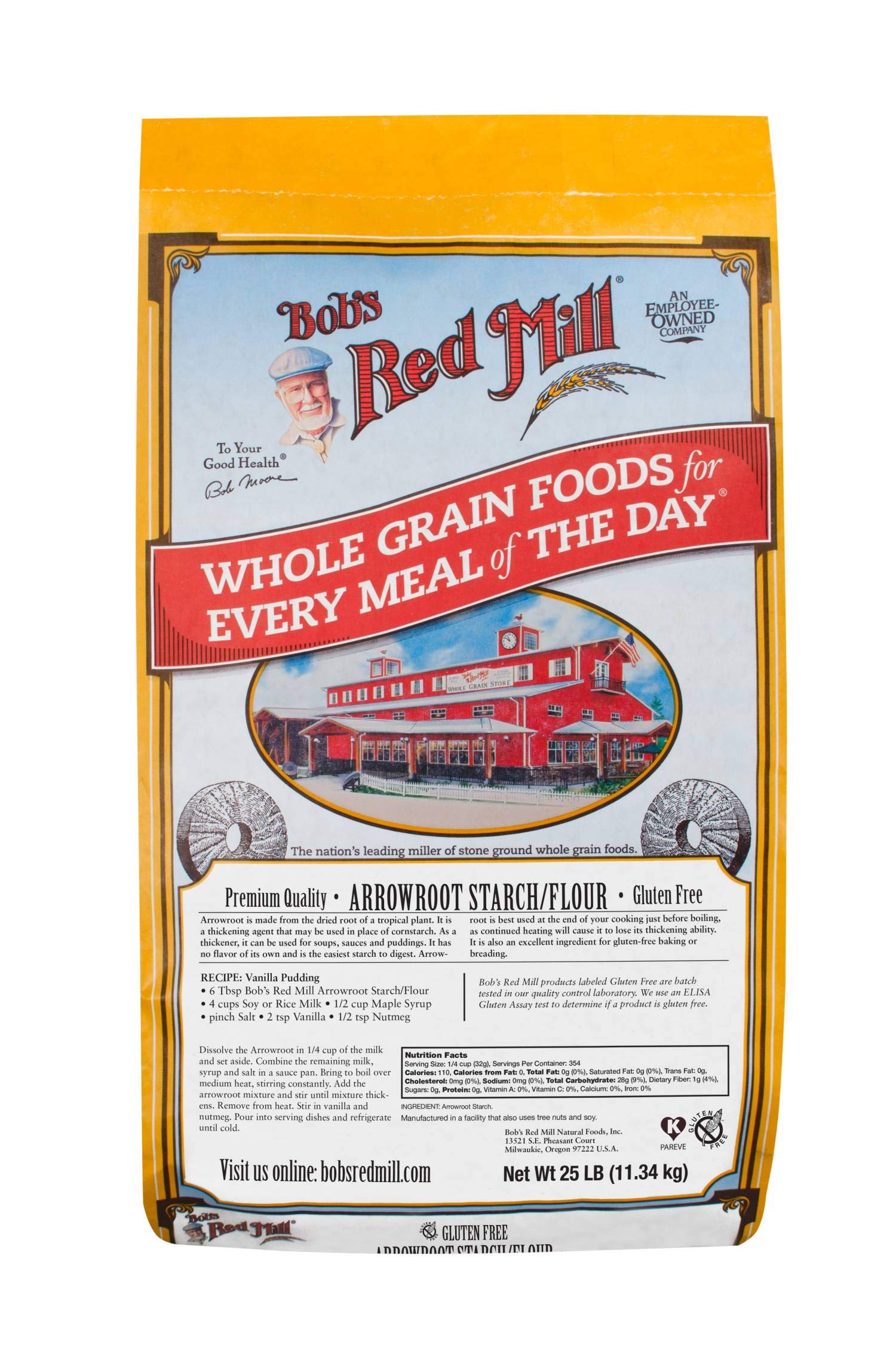Organic Arrowroot Starch Flour by Bob's Red Mill - 400 Ounce (Pack of 1) | Gluten-Free Baking Thickener for Sauces, Soups & Desserts | Paleo & Vegan Friendly