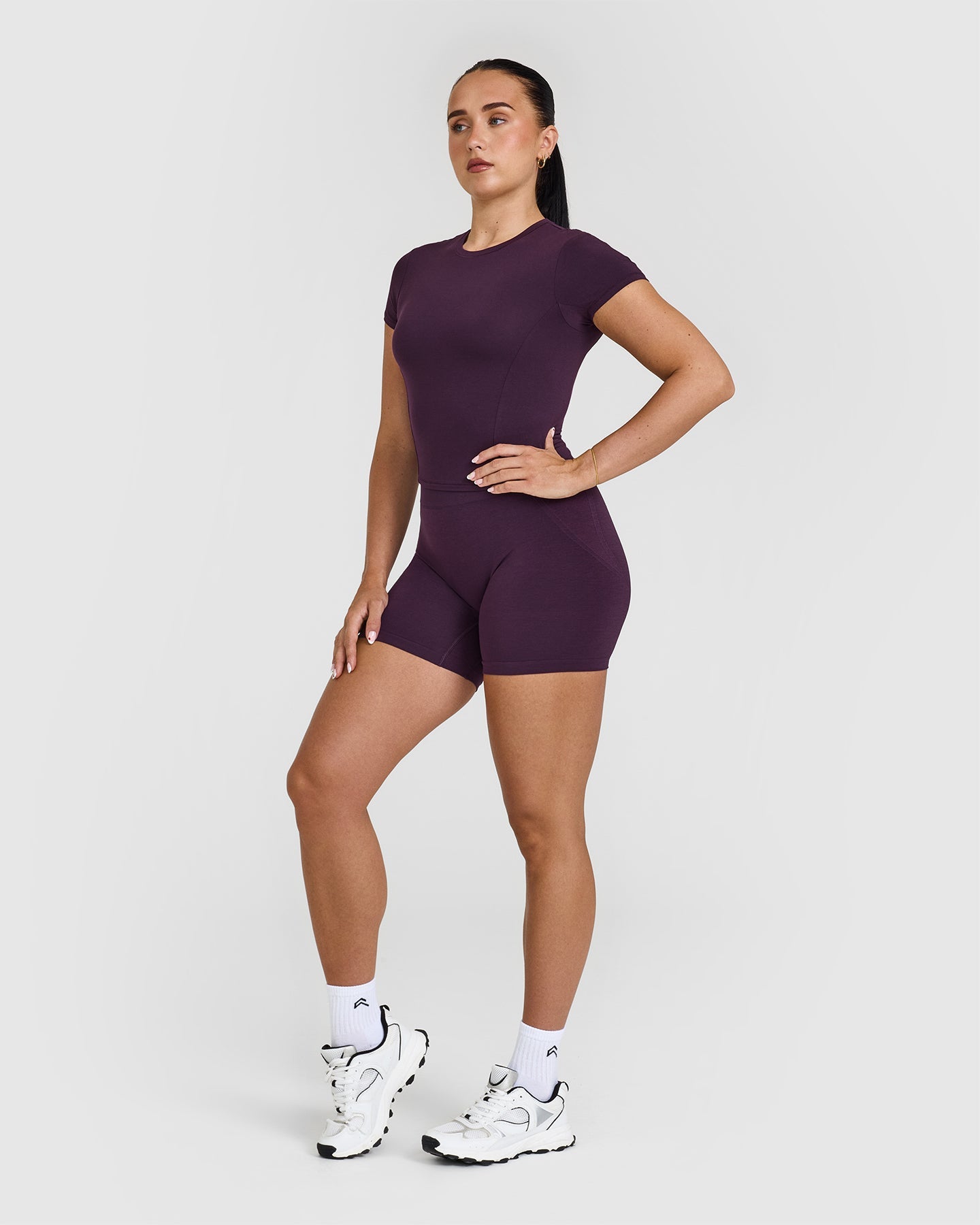 Mellow™ Soft Mid Short Sleeve T-Shirt for Women | Comfortable Casual Cotton Tee in Blackberry Purple | Perfect for Everyday Wear, Outings & Relaxing
