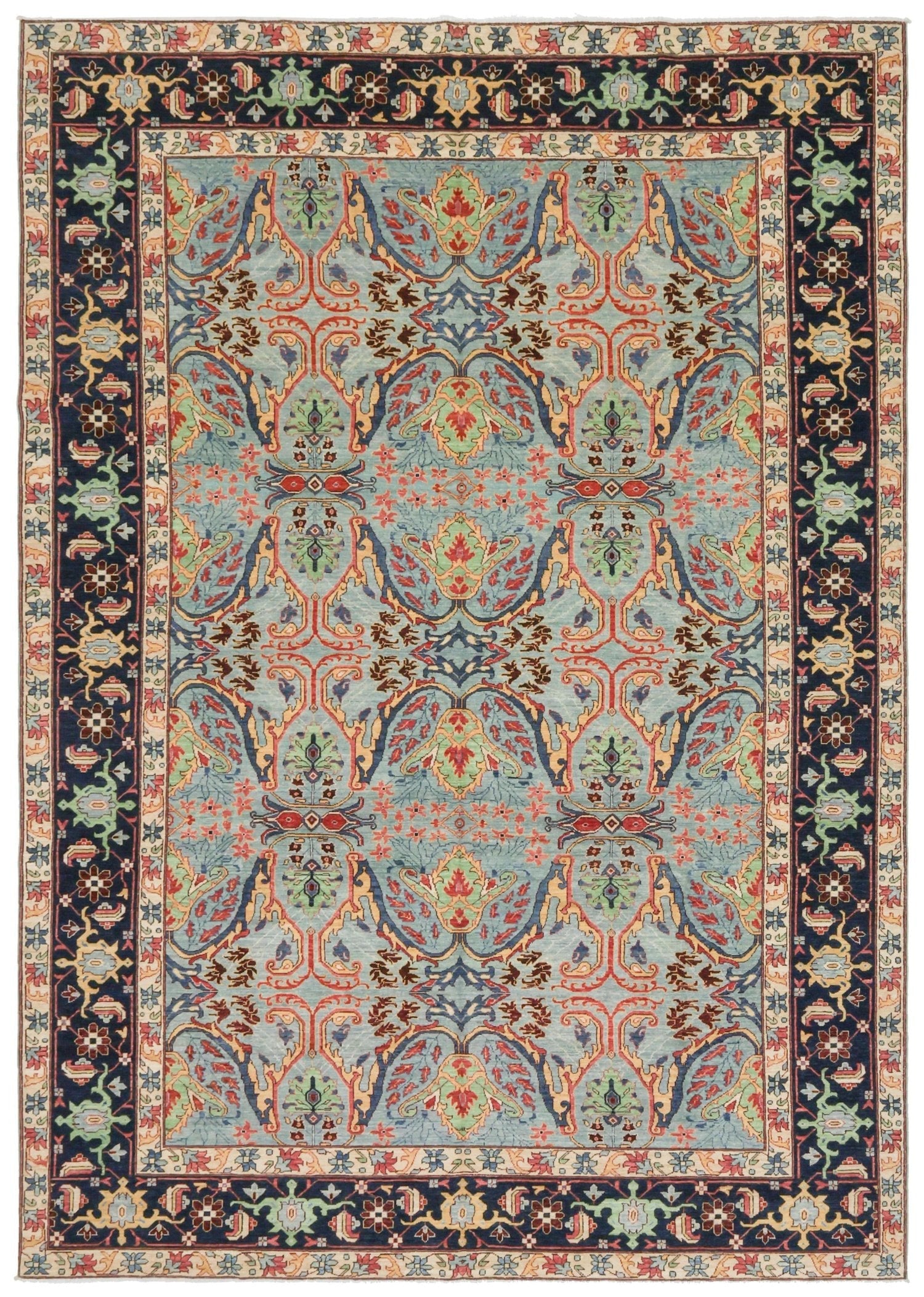 Authentic Arabesque Bijar Handwoven Tribal Rug - J74808 - Perfect for Bohemian Home Decor & Living Room Accent