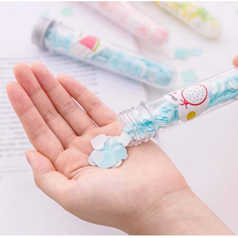 AK Store (Pack of 2) Floral Design Travel-Sized Paper Soap Sheets in Tube Bottle - Eco-Friendly Hand Wash for Kitchen, Bathroom, Camping & Outdoor Activities | Perfect for Hiking, Travel & Emergency Hygiene