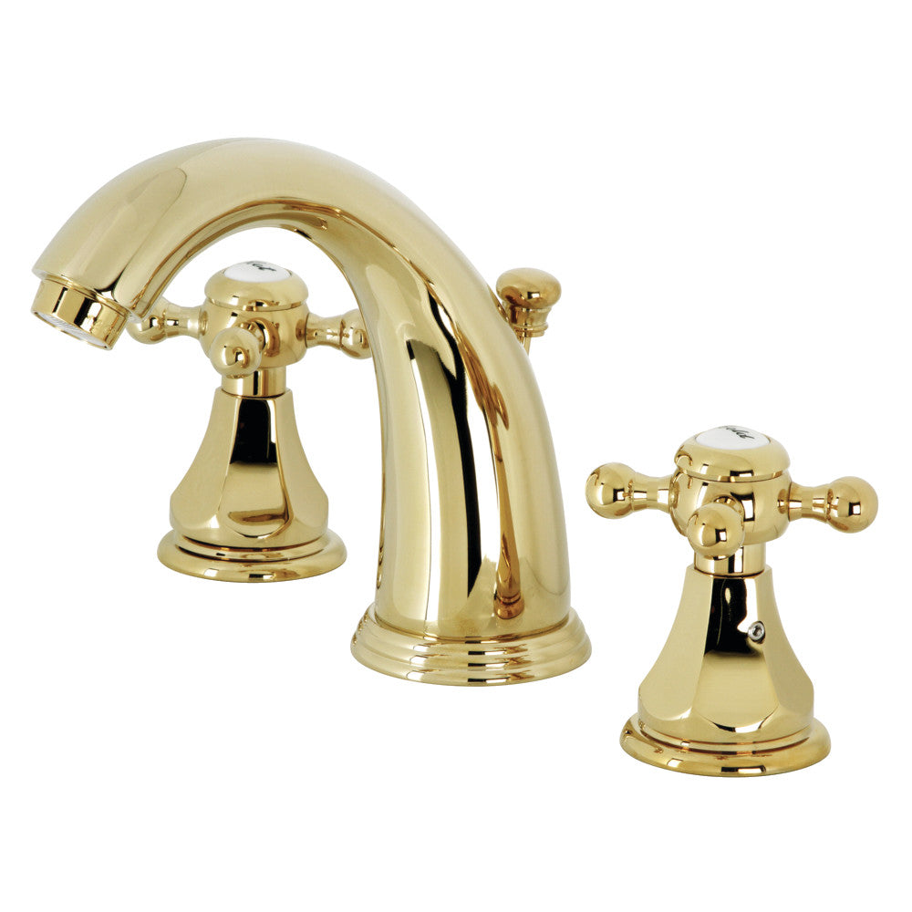 Kingston Brass KB4980BX Metropolitan Widespread Bathroom Faucet with Pop-Up Drain - Elegant 8-Inch Centerset Bath Sink Faucet for Modern Vanities, Perfect for Home & Hotel Bathroom Renovations