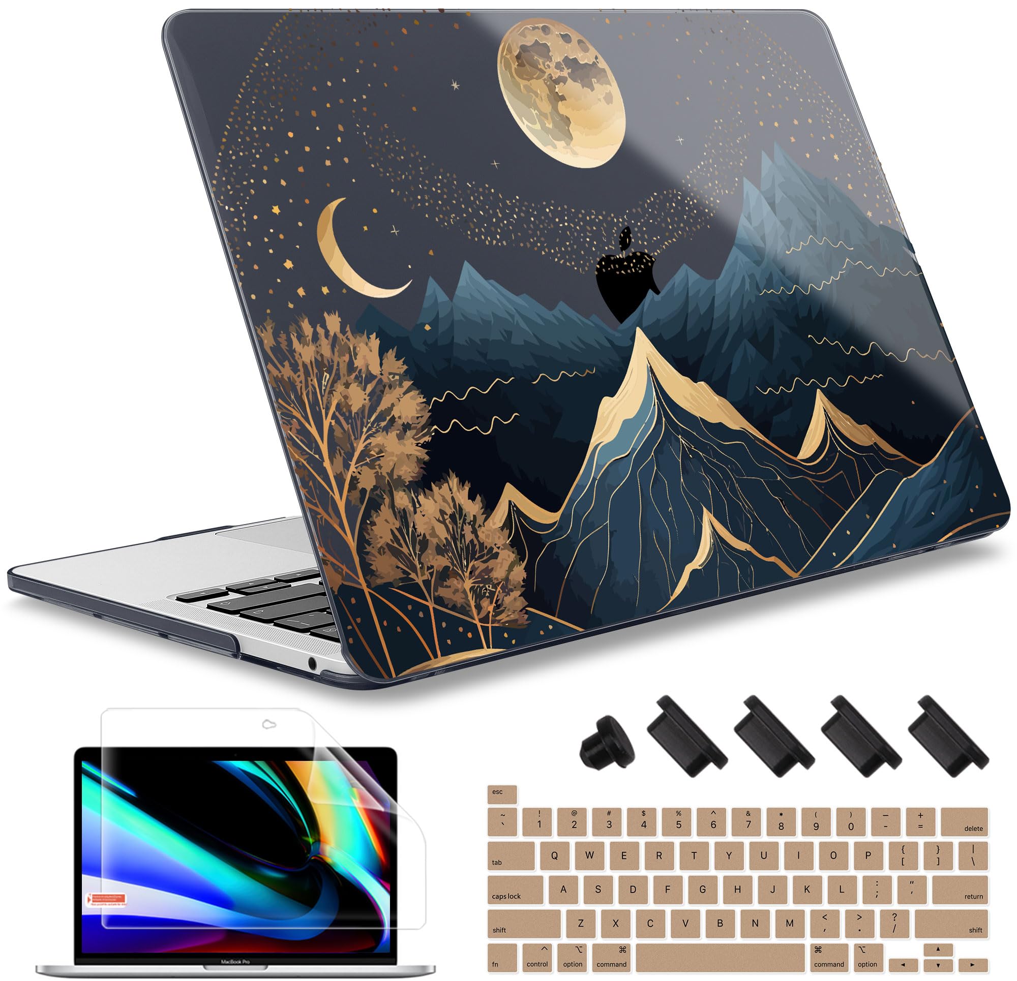 May Chen Hard Plastic Protective Case for MacBook Pro 16-inch (2020/2019 Model A2141) with Touch Bar & Touch ID - Includes Keyboard Cover + Screen Protector | Perfect for Office, Travel & School Use