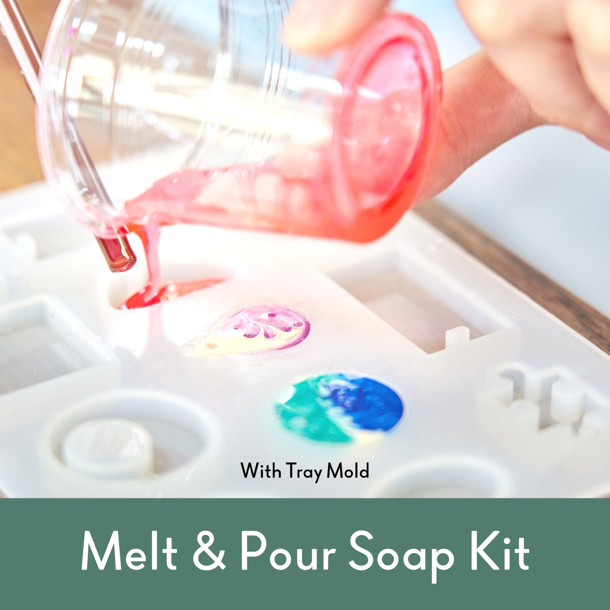 DIY Melt and Pour Soap Making Kit with Silicone Tray Mold - Create Custom Handmade Soaps for Gifts, Spa Days & Home Decor