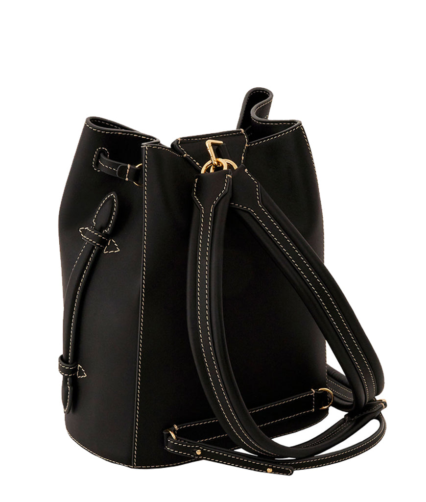 Danse Lente Jamie Black Leather Crossbody Bag - Stylish & Minimalist Women's Purse for Work, Travel & Everyday Use