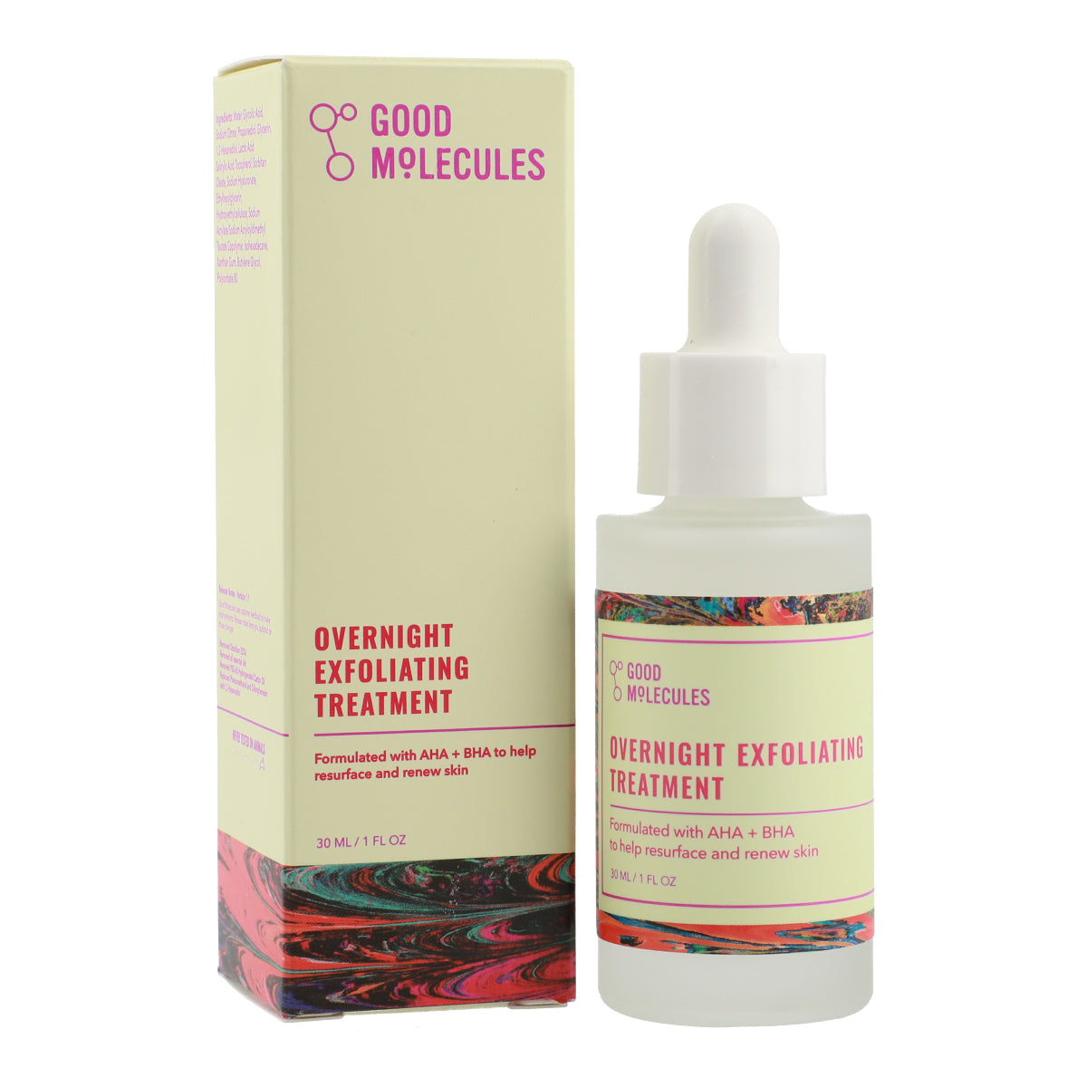 Overnight Exfoliating Treatment 30ml - Gentle Facial Peel for Glowing Skin | Perfect for Nighttime Skincare Routine & Acne-Prone Skin